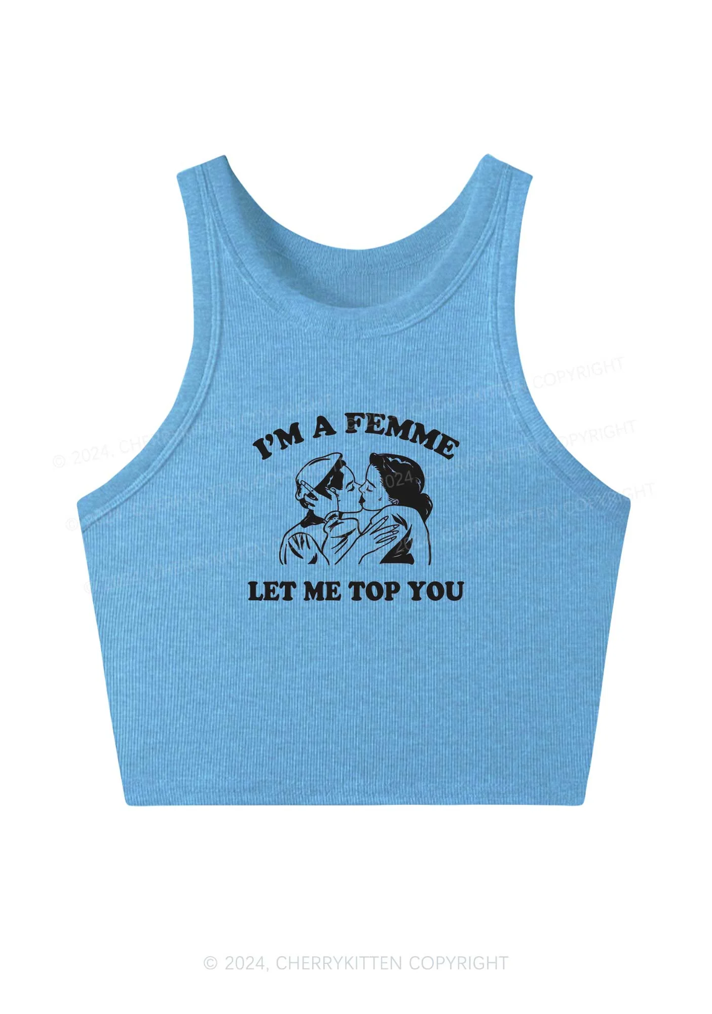 I'm A Femme Y2K Crop Tank Top Cherrykitten - Image 4