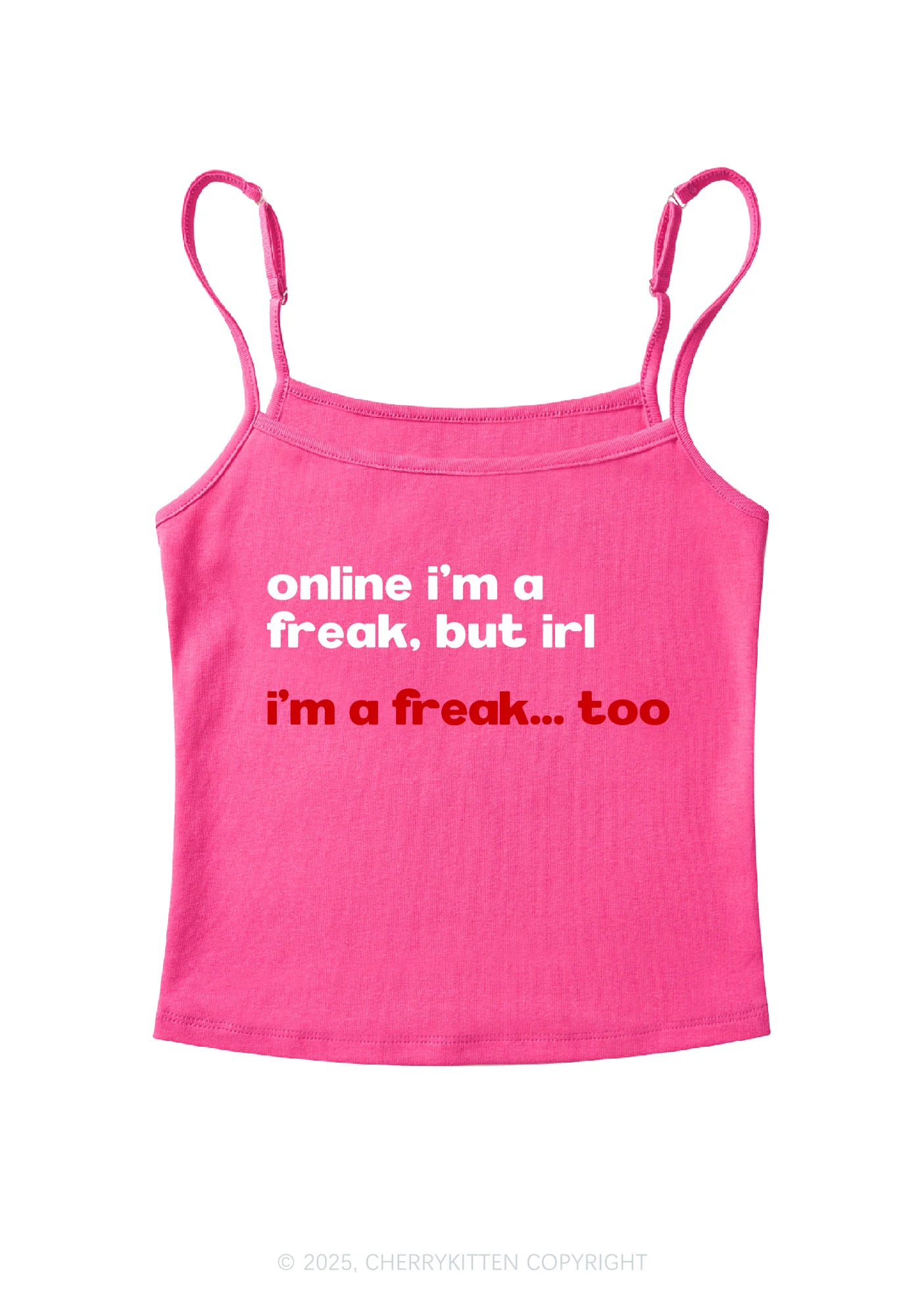 Im A Freak Y2K Spaghetti Strap Cami Cherrykitten - Image 5