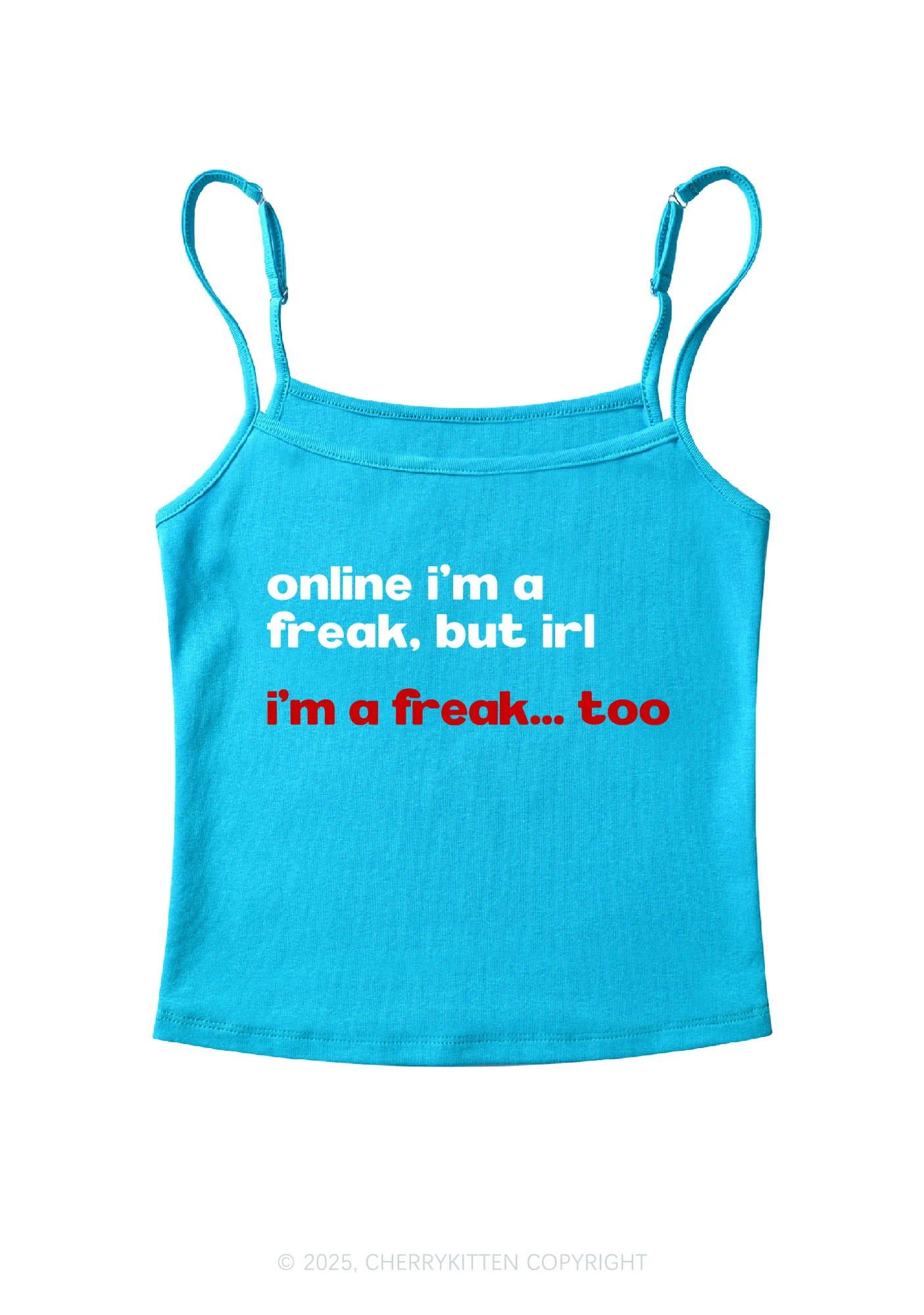 Im A Freak Y2K Spaghetti Strap Cami Cherrykitten - Image 6
