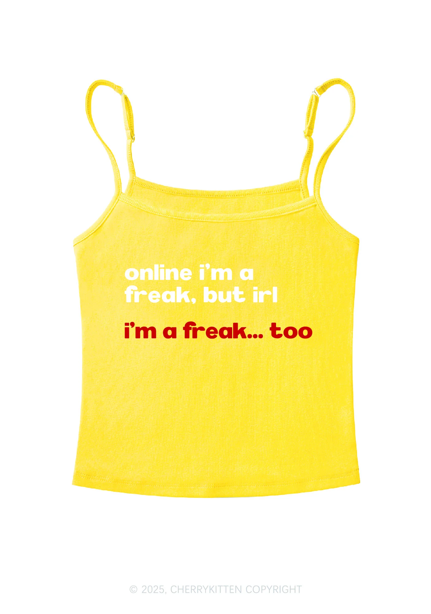 Im A Freak Y2K Spaghetti Strap Cami Cherrykitten - Image 7