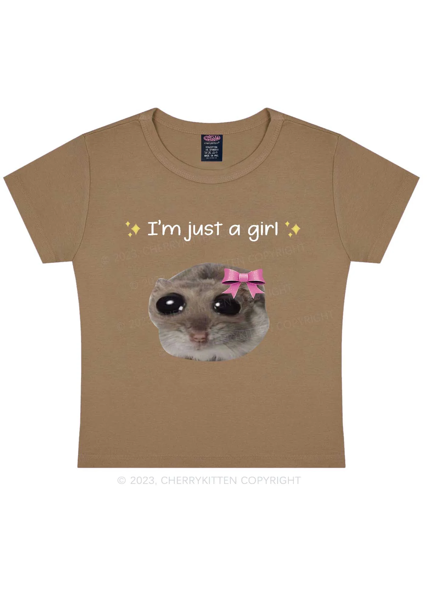 I'm A Girl Y2K Baby Tee Cherrykitten - Image 10
