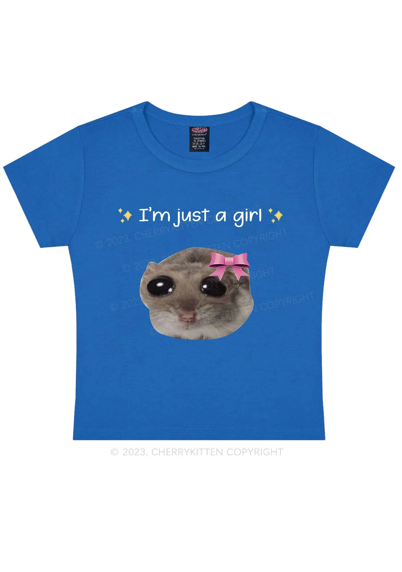 I'm A Girl Y2K Baby Tee Cherrykitten - Image 9