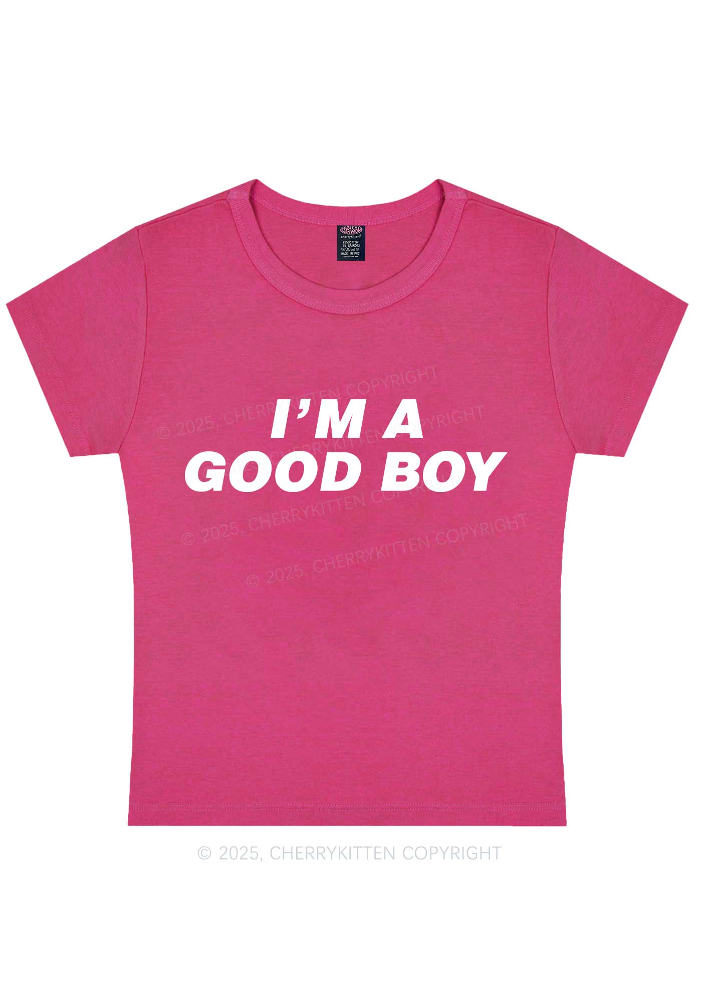 Im A Good Boy Y2K Baby Tee Cherrykitten - Image 4