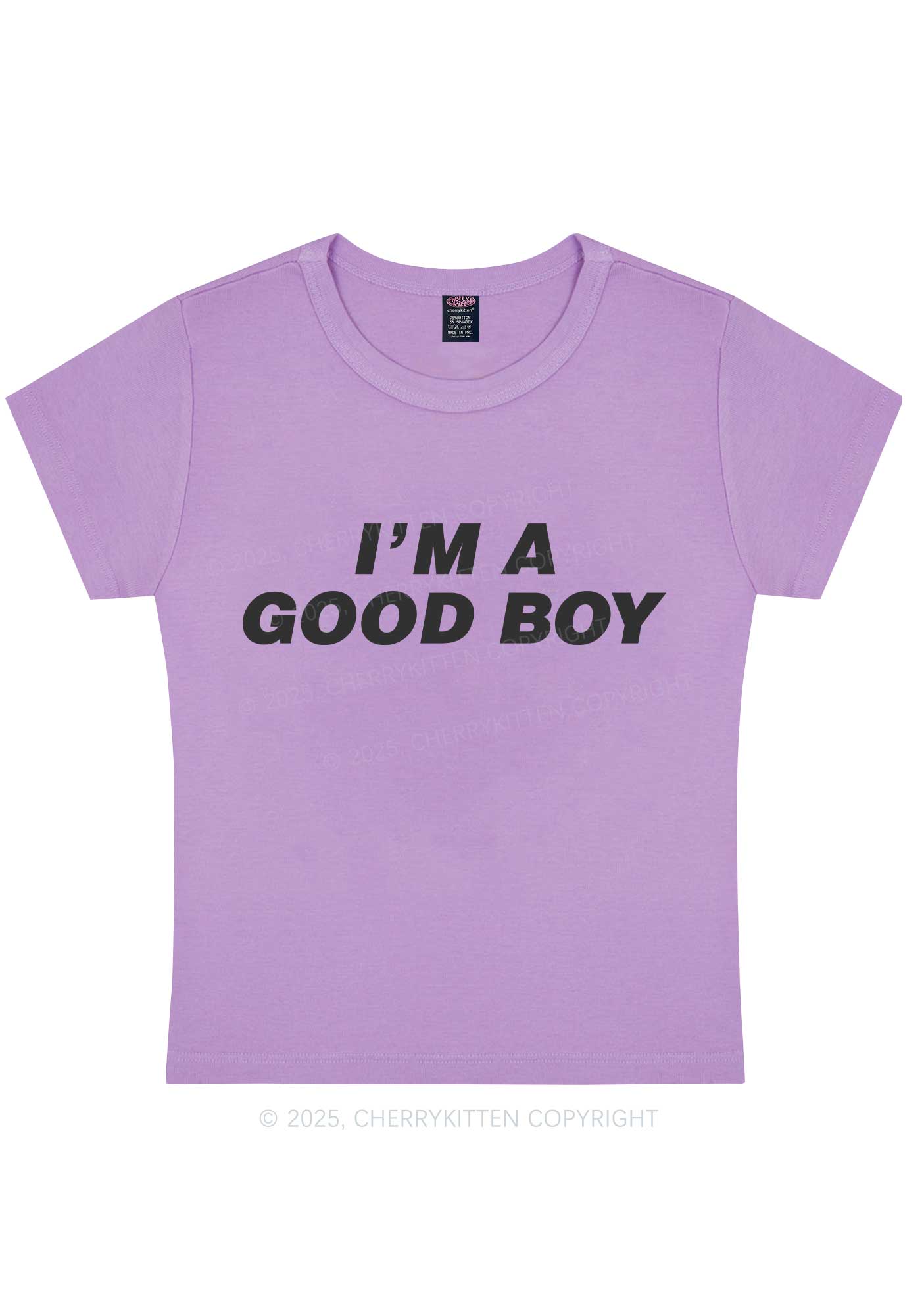 Im A Good Boy Y2K Baby Tee Cherrykitten - Image 5