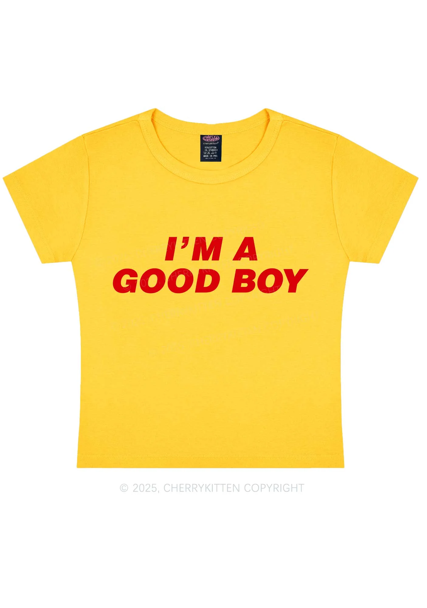 Im A Good Boy Y2K Baby Tee Cherrykitten - Image 7