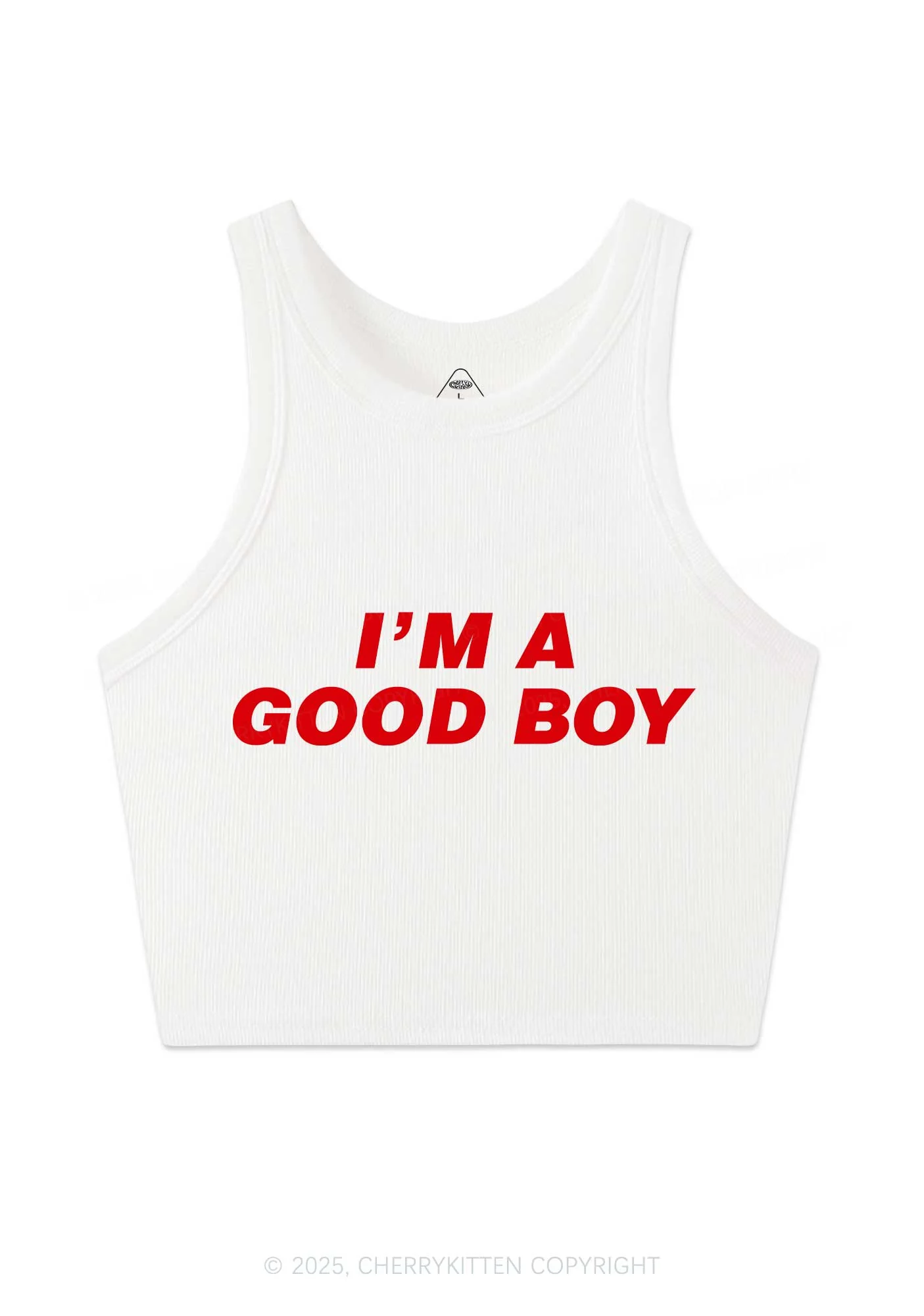 Im A Good Boy Y2K Crop Tank Top Cherrykitten - Image 3