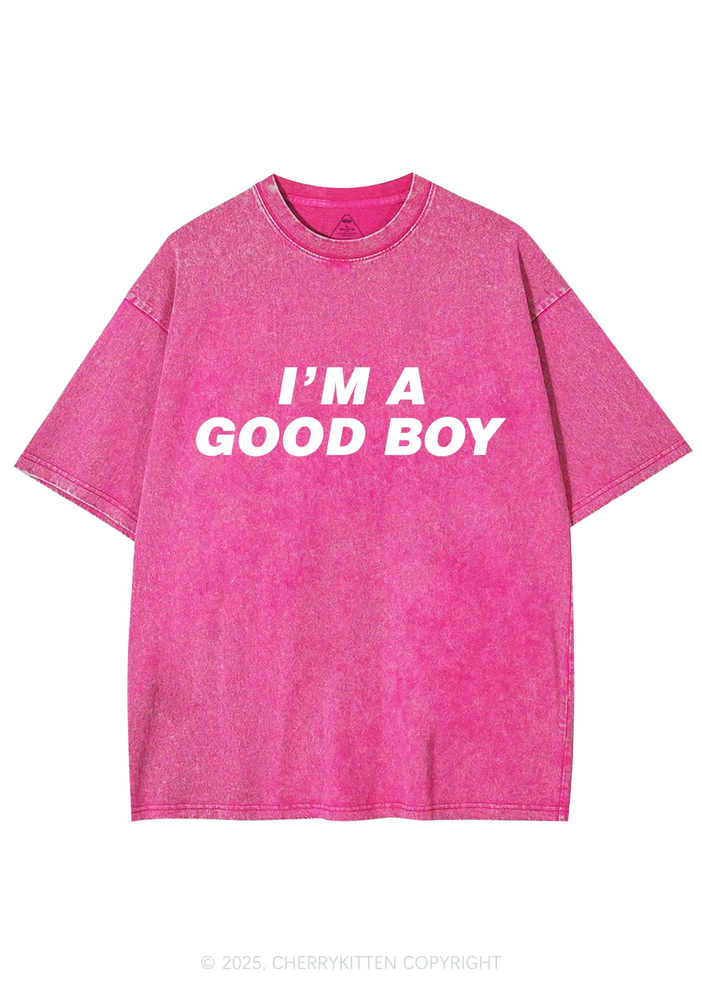 Im A Good Boy Y2K Shirts Washed Tee Cherrykitten - Image 4