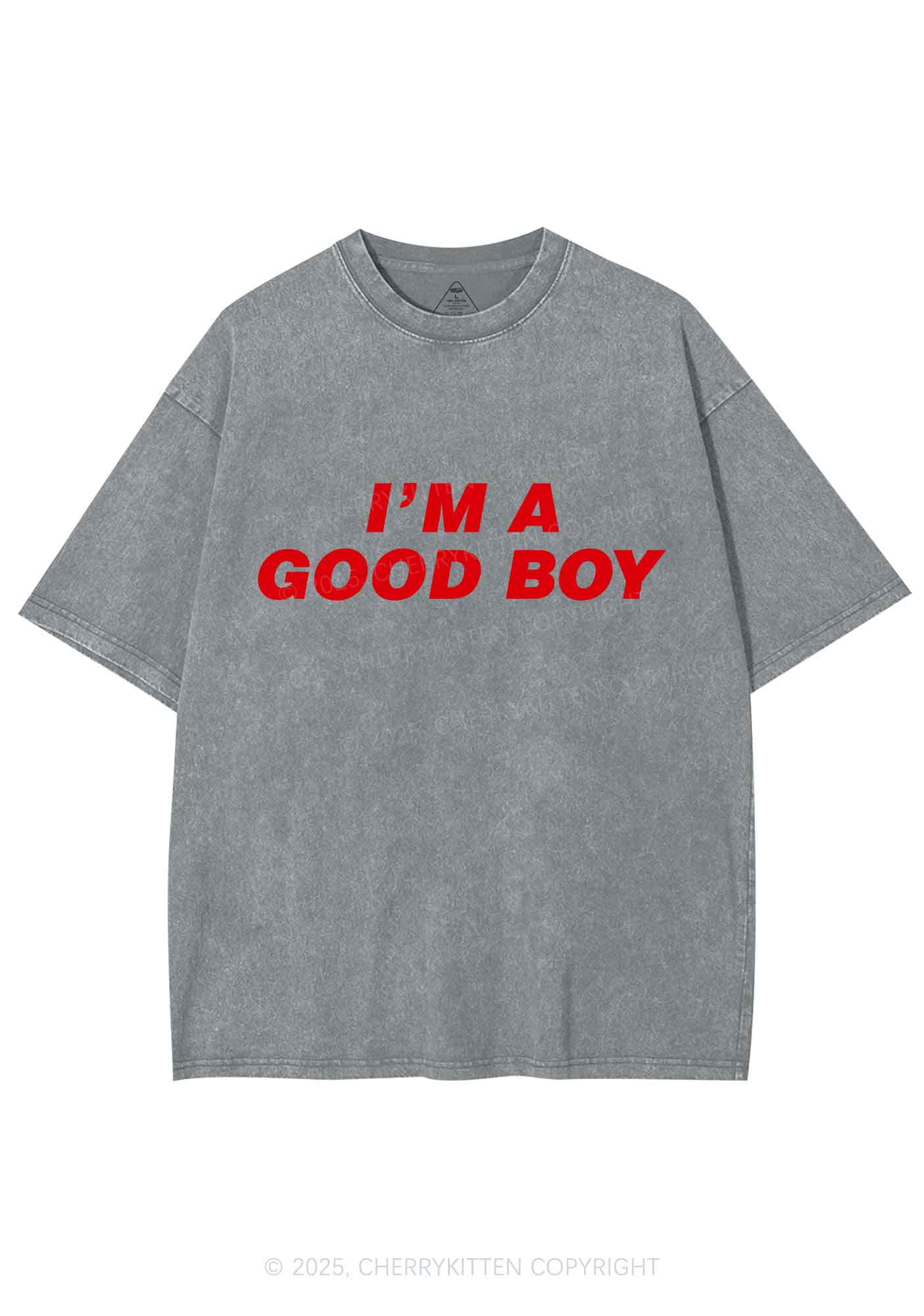 Im A Good Boy Y2K Shirts Washed Tee Cherrykitten - Image 7