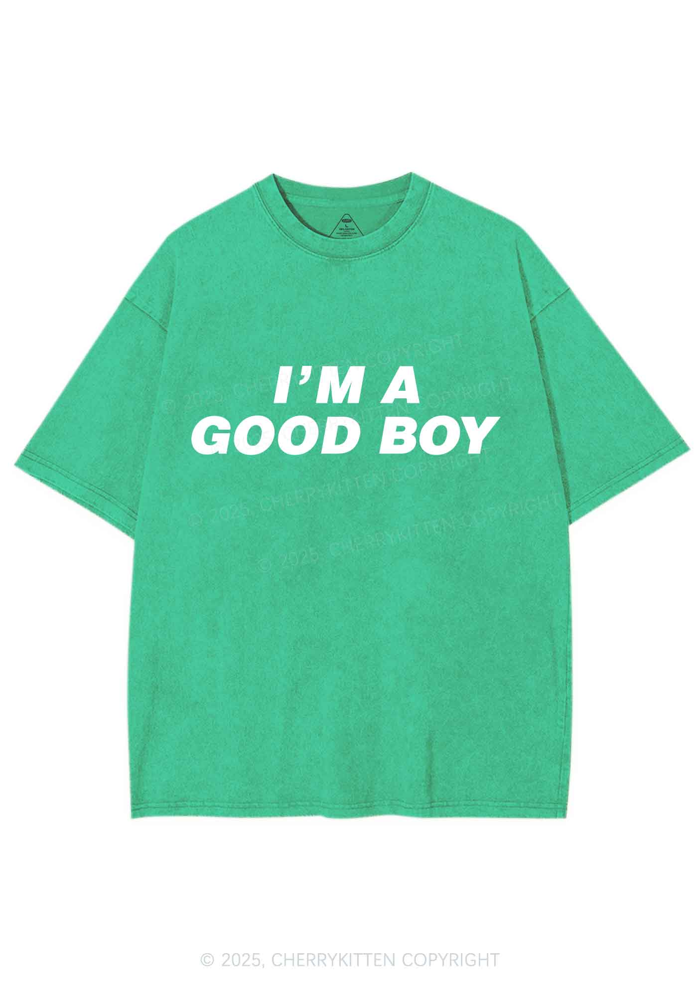 Im A Good Boy Y2K Shirts Washed Tee Cherrykitten - Image 8
