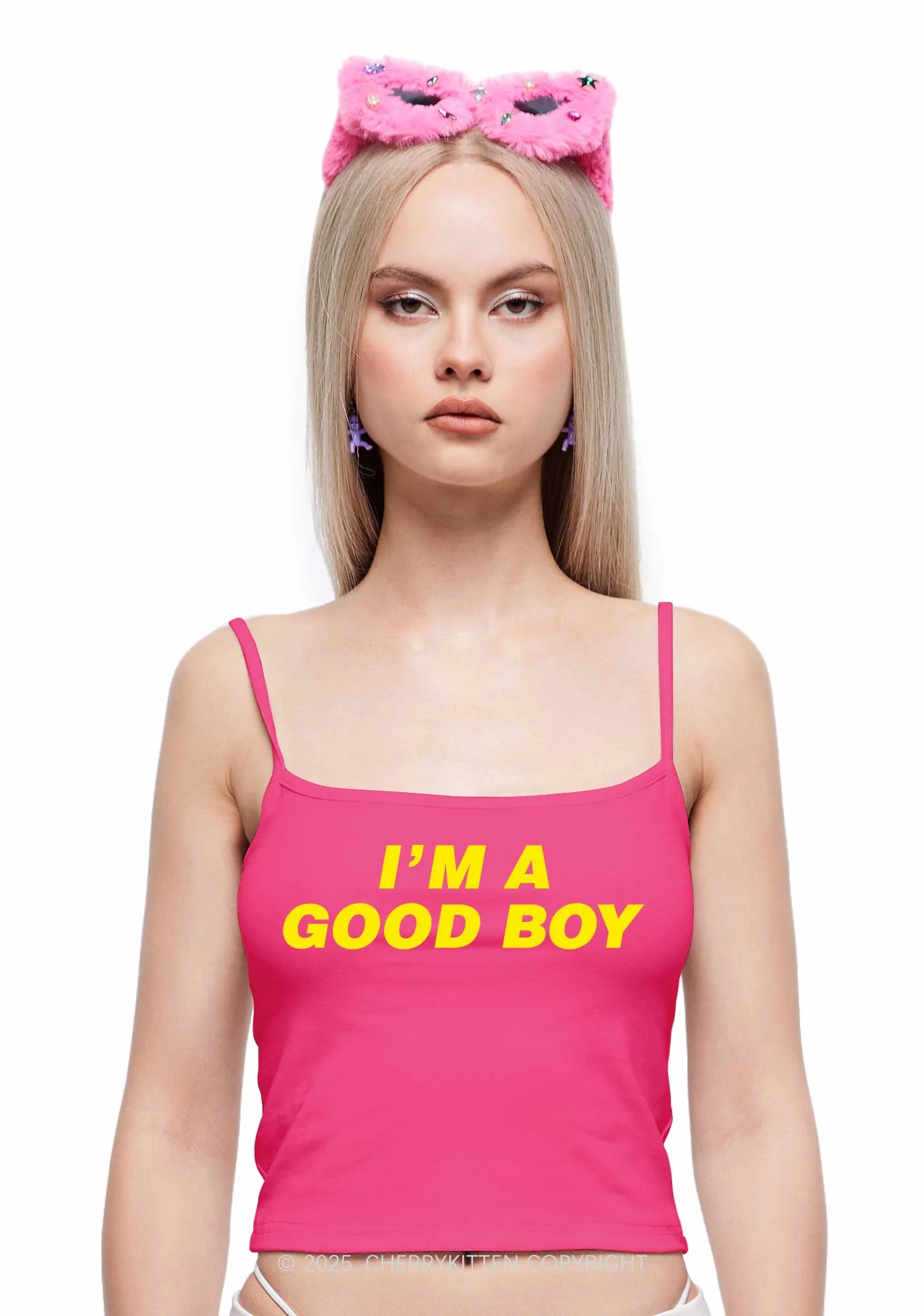 Im A Good Boy Y2K Spaghetti Strap Cami Cherrykitten - Image 2