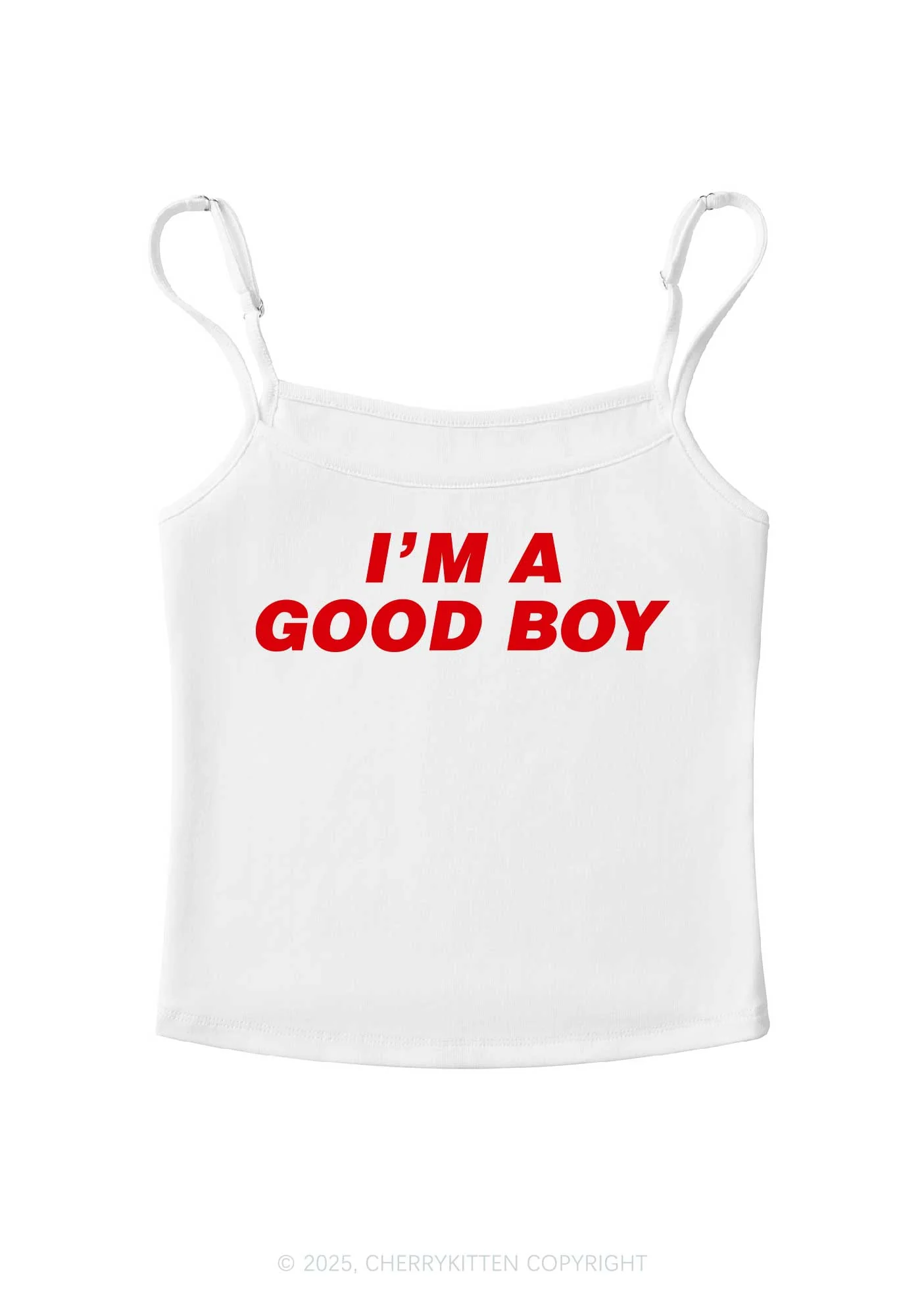 Im A Good Boy Y2K Spaghetti Strap Cami Cherrykitten - Image 3