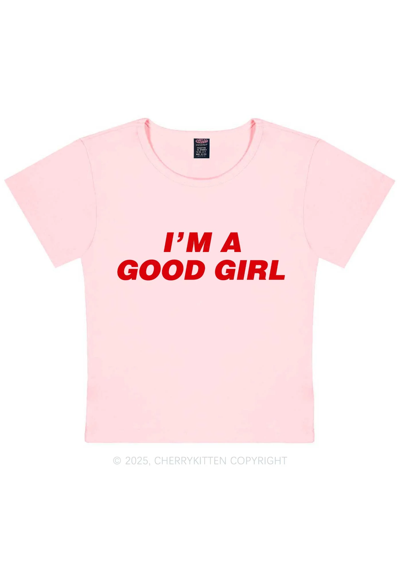Im A Good Girl Y2K Baby Tee Cherrykitten - Image 10