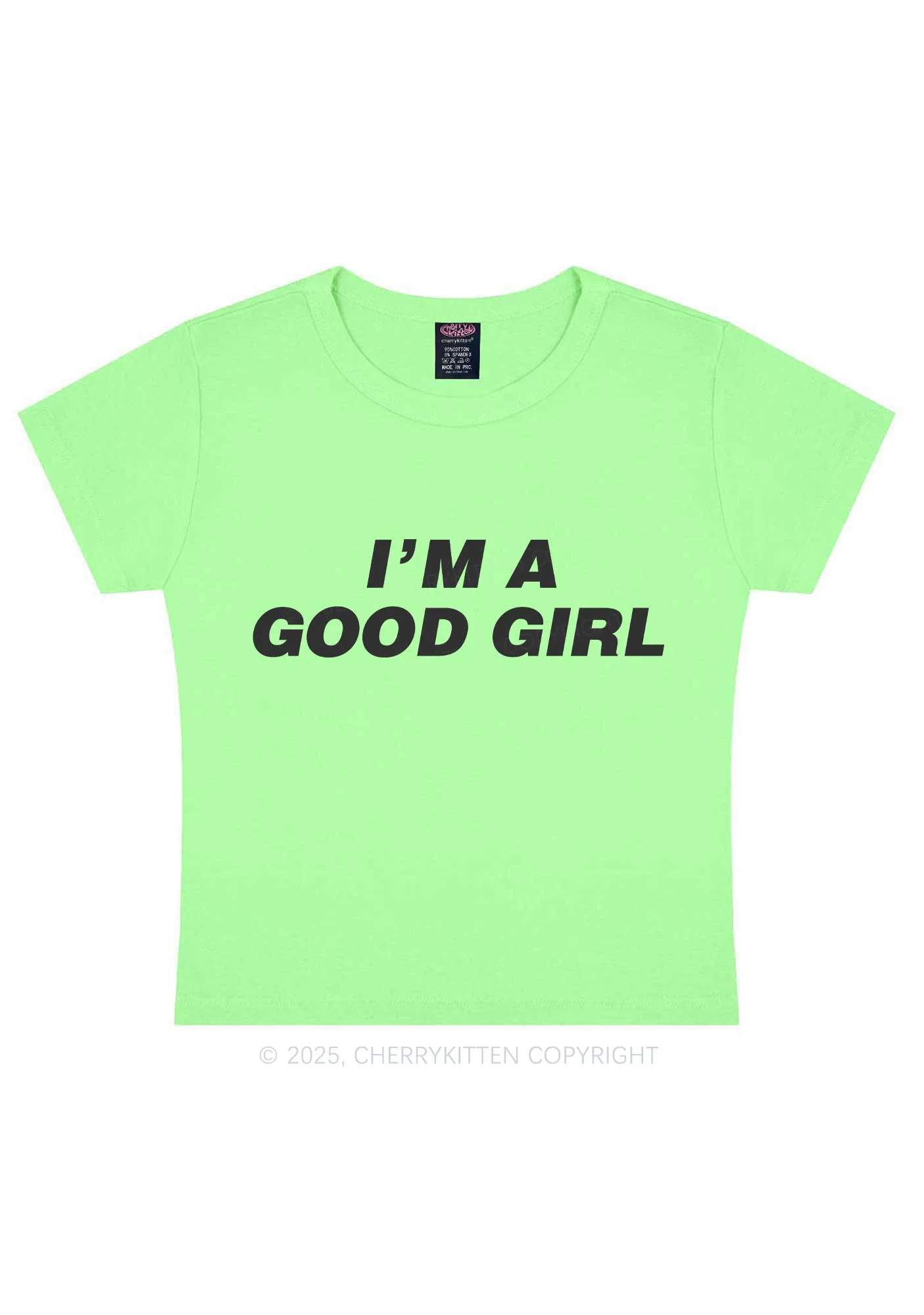 Im A Good Girl Y2K Baby Tee Cherrykitten - Image 9