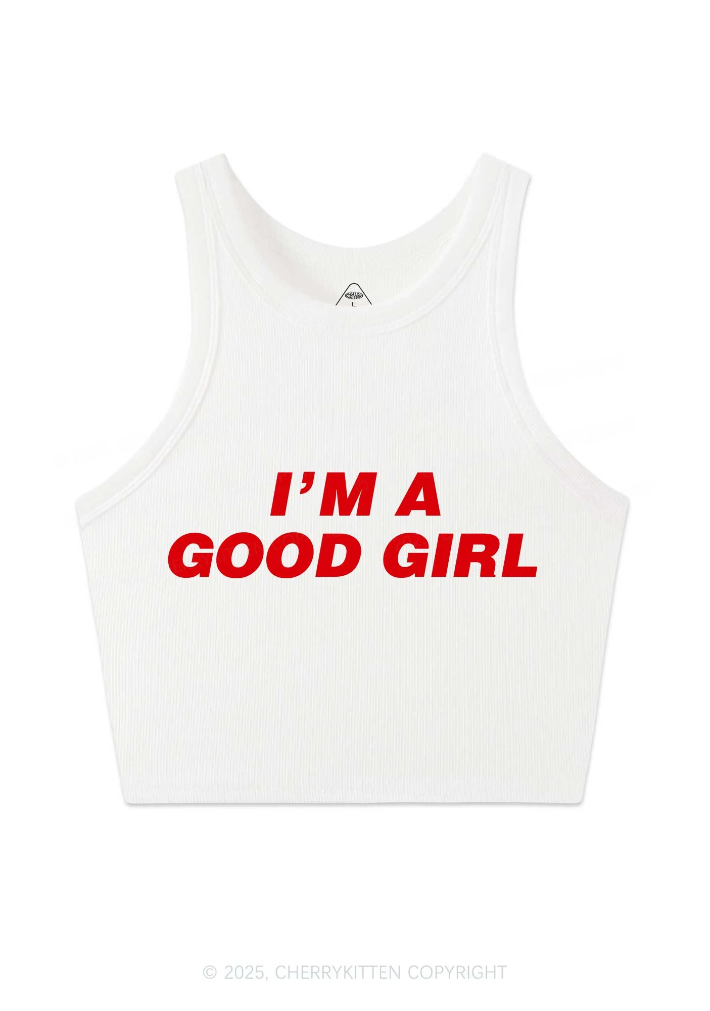 Im A Good Girl Y2K Crop Tank Top Cherrykitten - Image 3