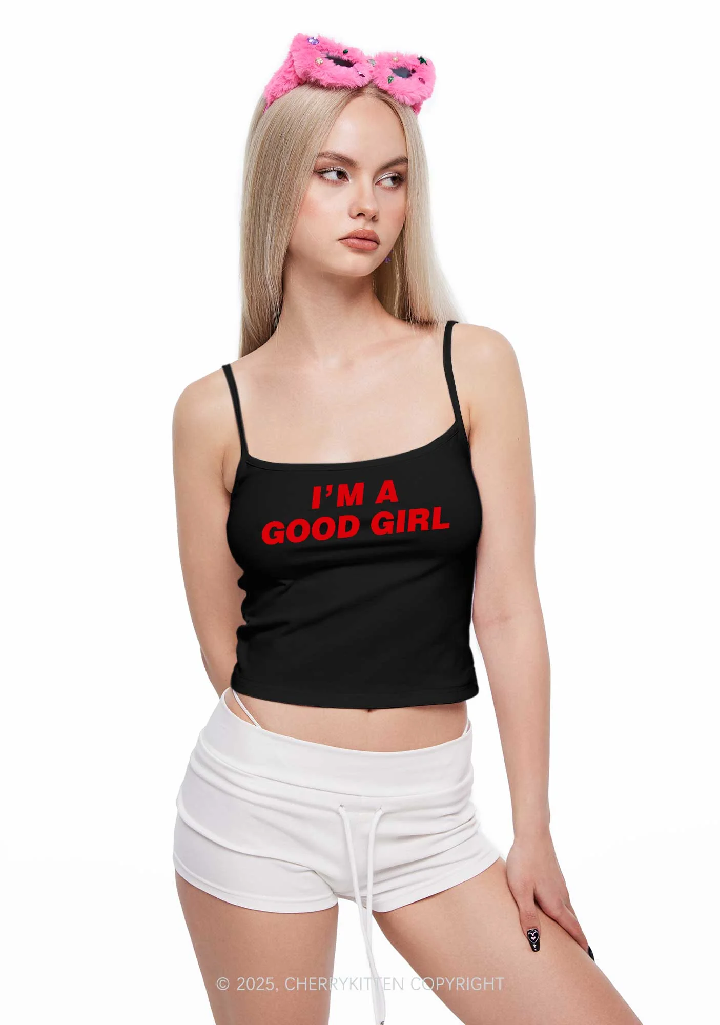 Im A Good Girl Y2K Spaghetti Strap Cami Cherrykitten - Image 2