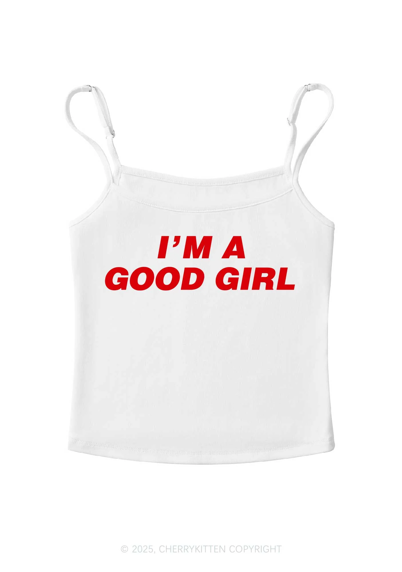 Im A Good Girl Y2K Spaghetti Strap Cami Cherrykitten - Image 3