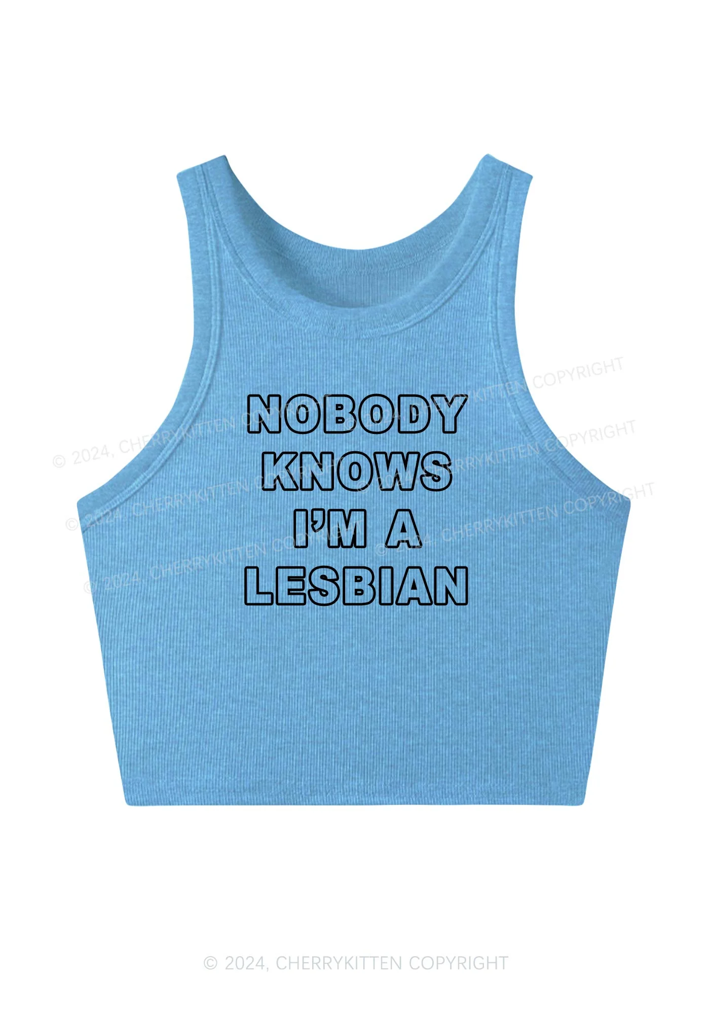 I'm A Lesbian Y2K Crop Tank Top Cherrykitten - Image 4