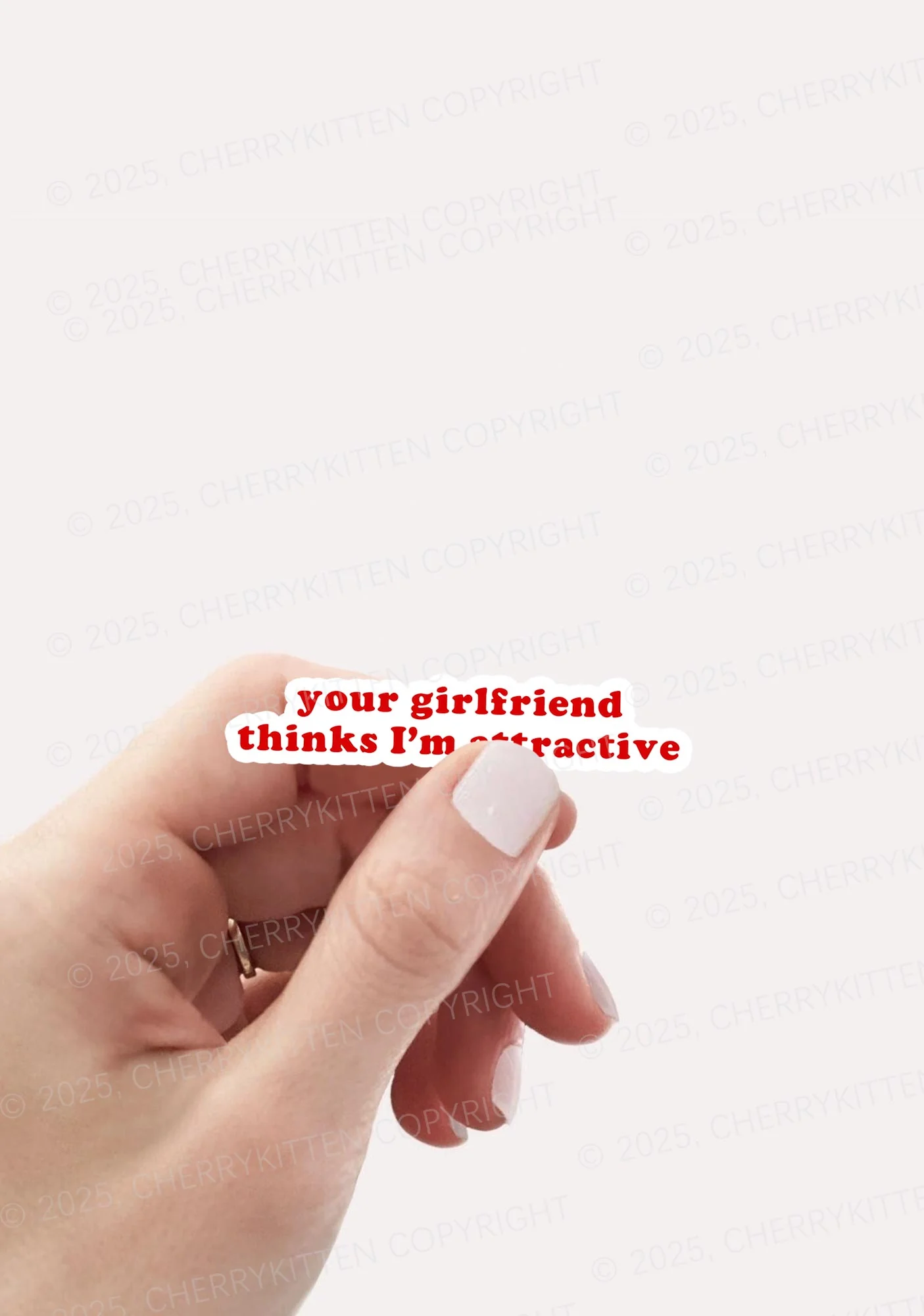 Im Attractive Pride 1Pc Y2K Sticker Cherrykitten - Image 2