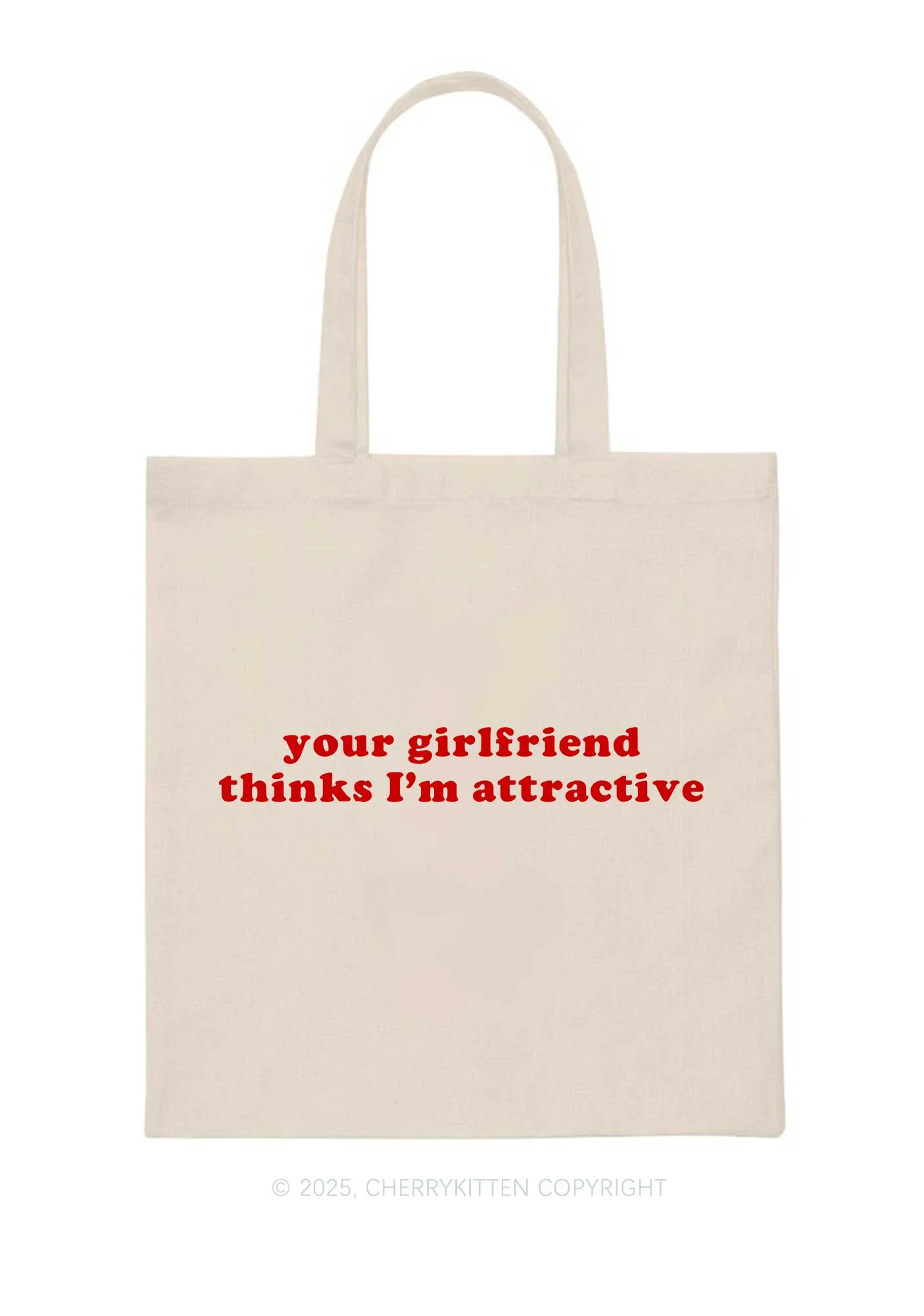 Im Attractive Pride Y2K Canvas Tote Bag Cherrykitten - Image 3