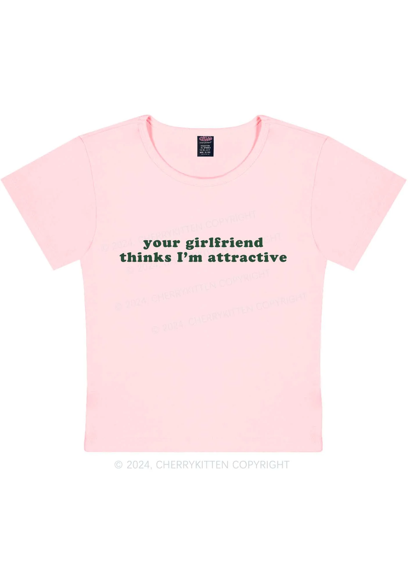 I'm Attractive Y2K Baby Tee Cherrykitten - Image 10