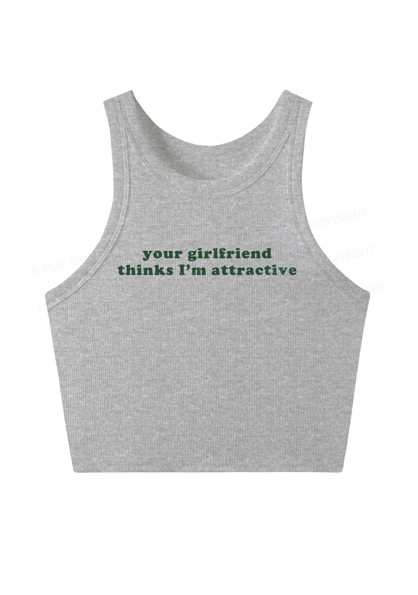 I'm Attractive Y2K Crop Tank Top Cherrykitten - Image 4
