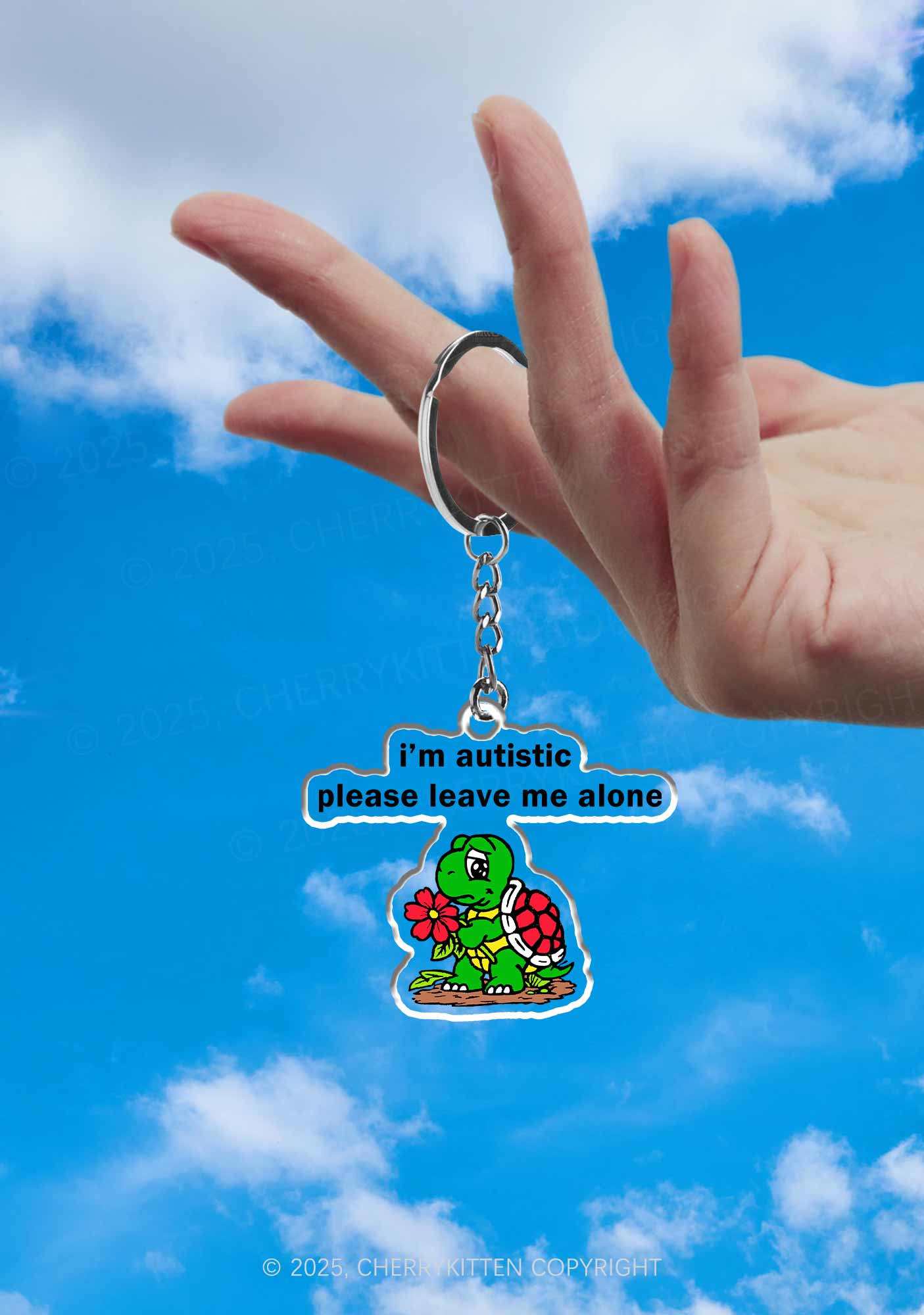 Im Autistic Leave Me Alone 1Pc Y2K Keychain Cherrykitten - Image 2