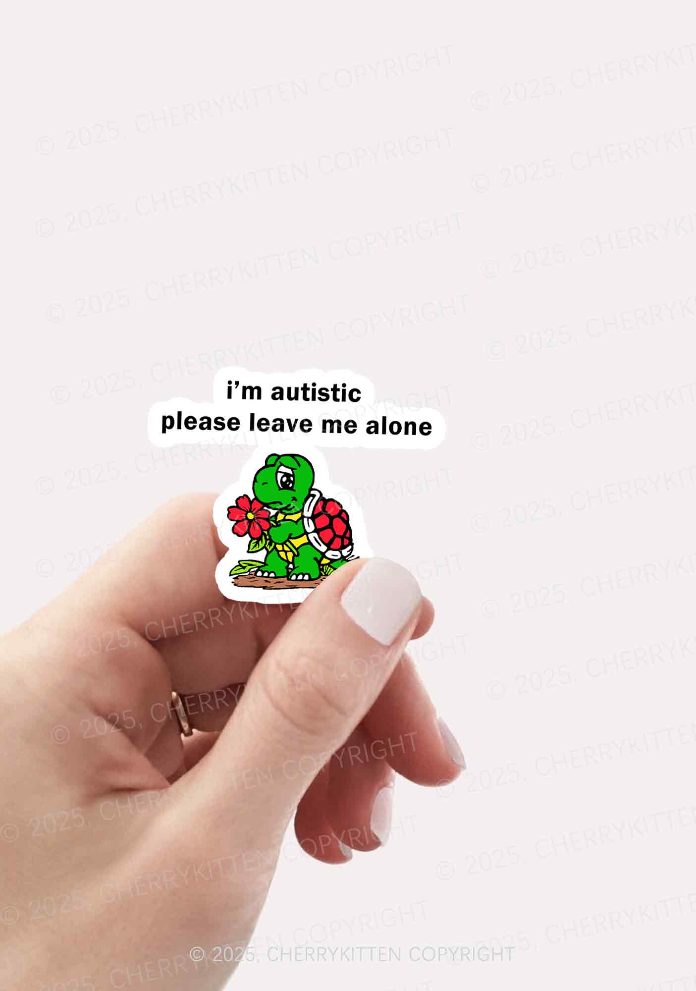 Im Autistic Leave Me Alone 1Pc Y2K Sticker Cherrykitten - Image 2