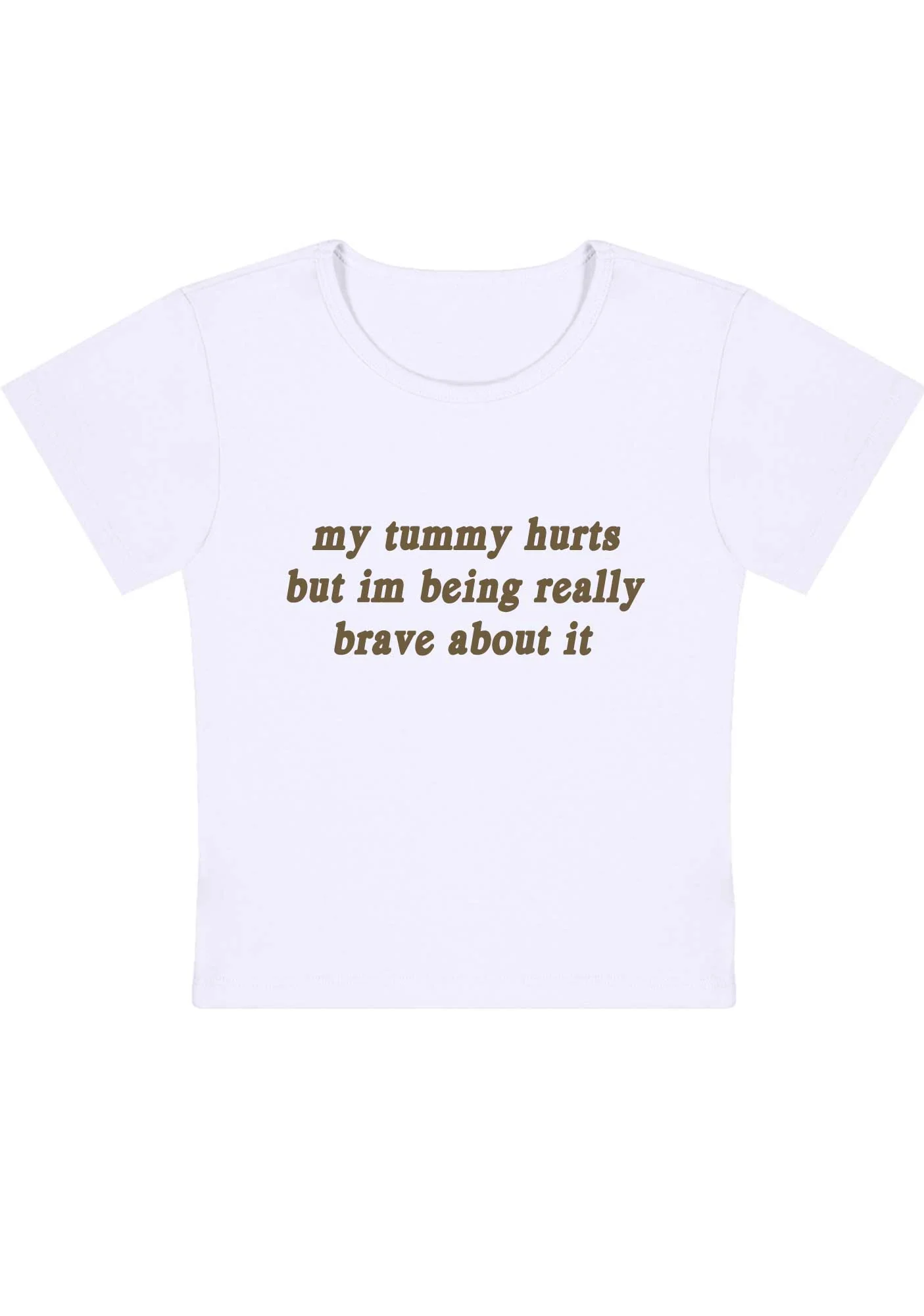 Im Being Really Brave About It Y2K Baby Tee - Image 3