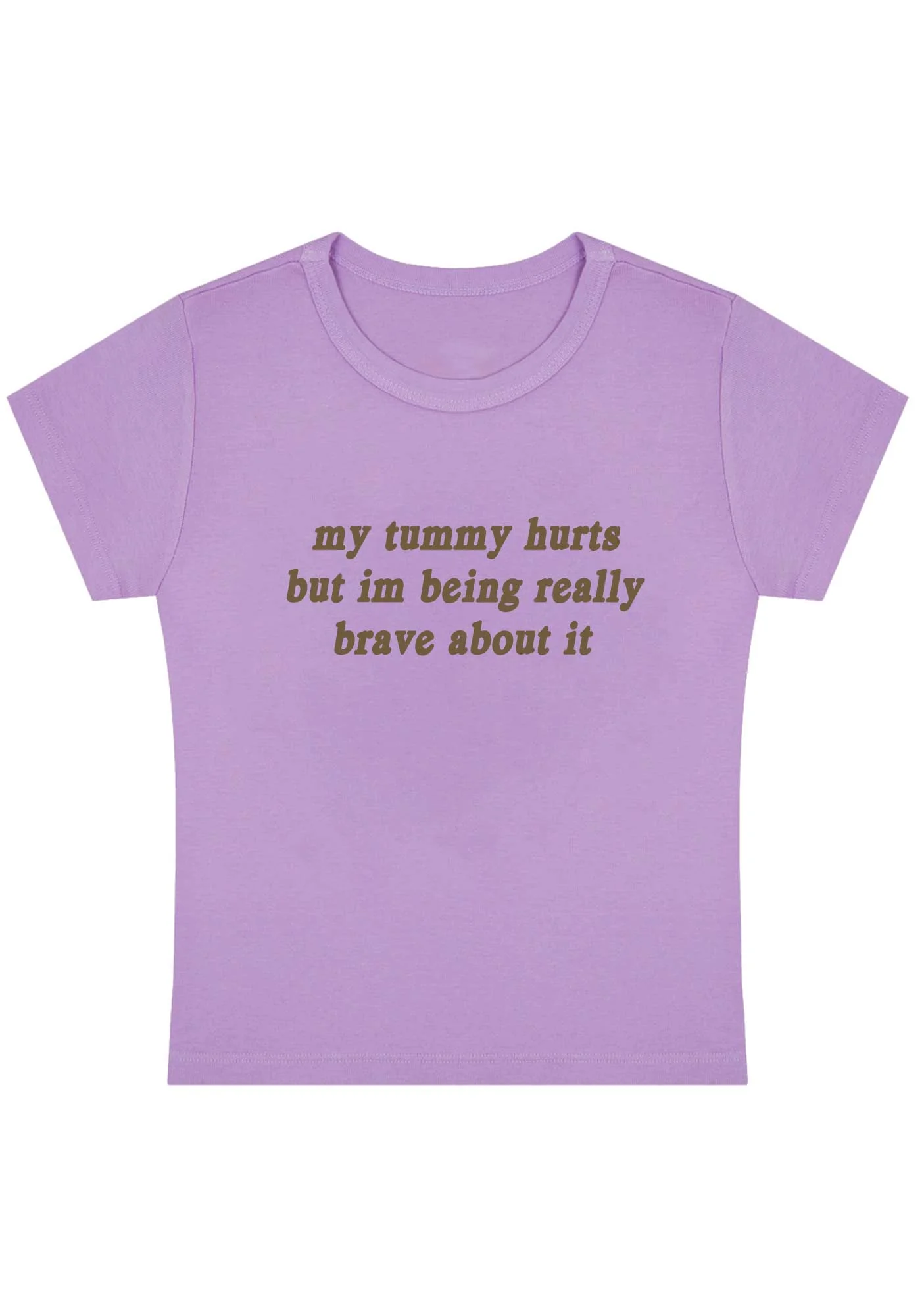 Im Being Really Brave About It Y2K Baby Tee - Image 4