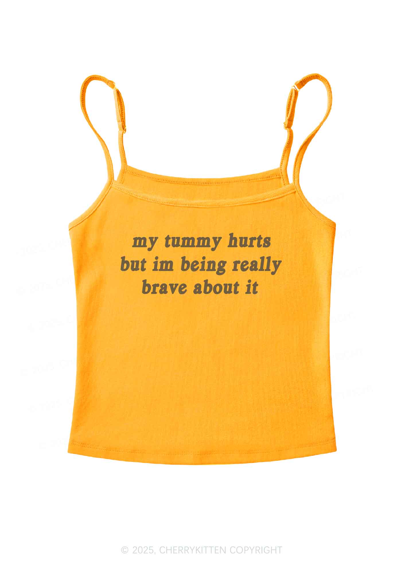 Im Being Really Brave About It Y2K Spaghetti Strap Cami Cherrykitten - Image 6