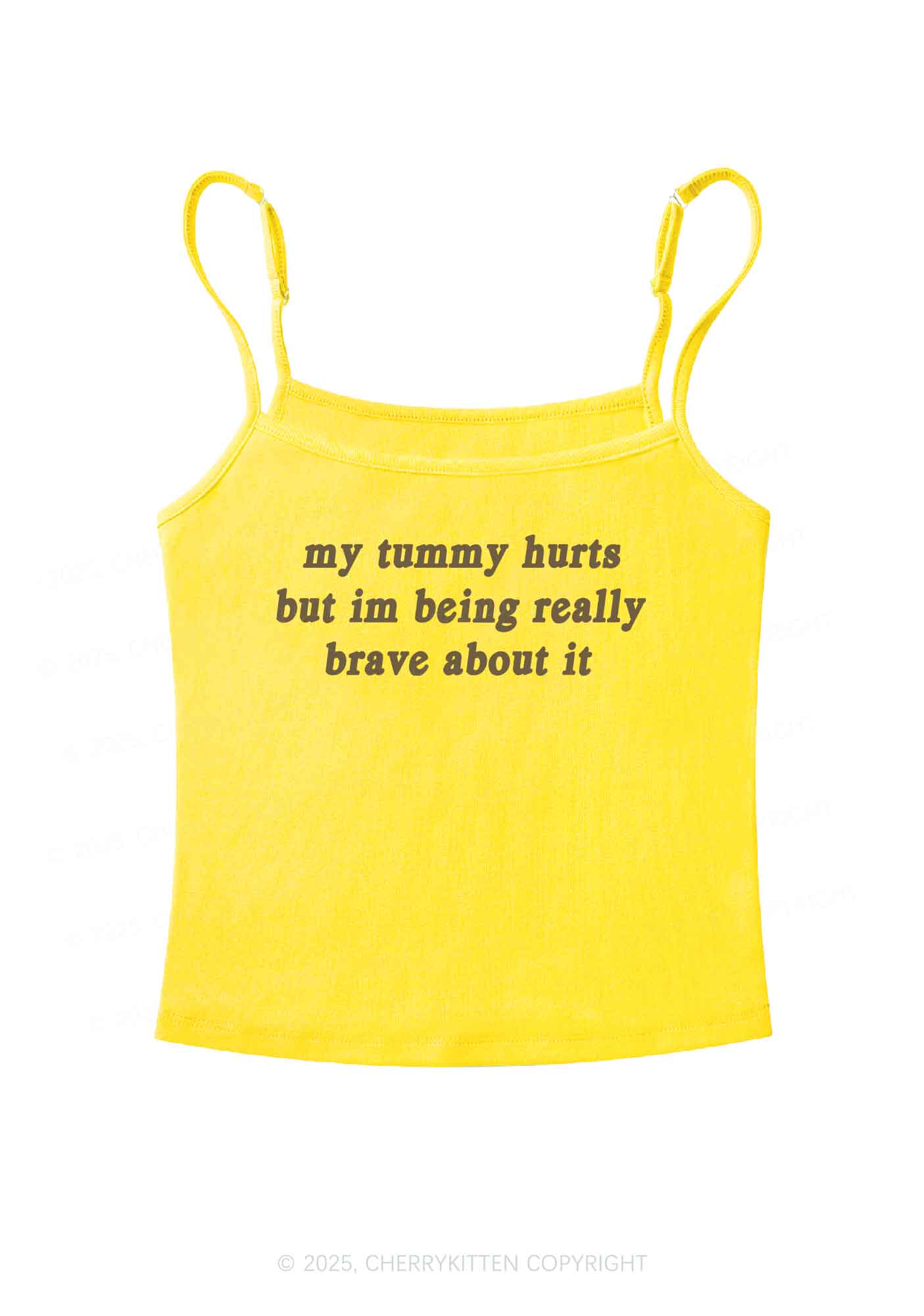 Im Being Really Brave About It Y2K Spaghetti Strap Cami Cherrykitten - Image 7