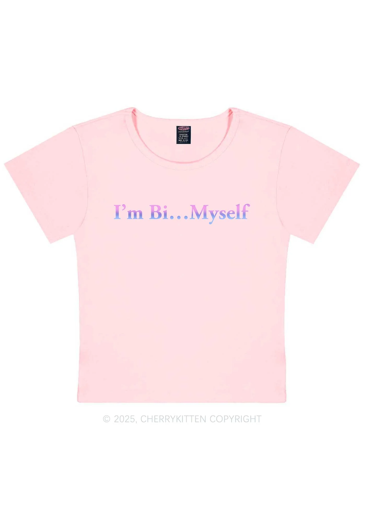 Im Bi Myself Pride Y2K Baby Tee Cherrykitten - Image 11