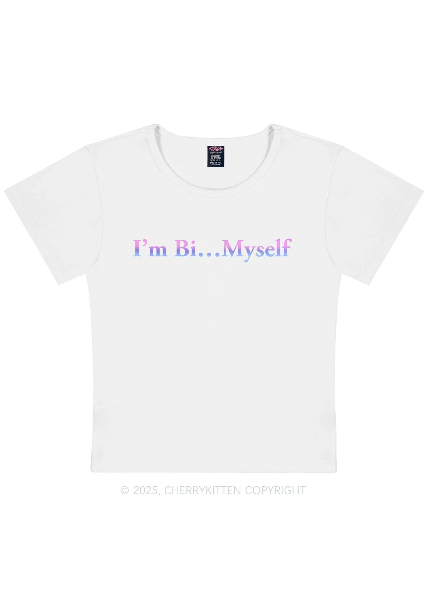 Im Bi Myself Pride Y2K Baby Tee Cherrykitten - Image 5
