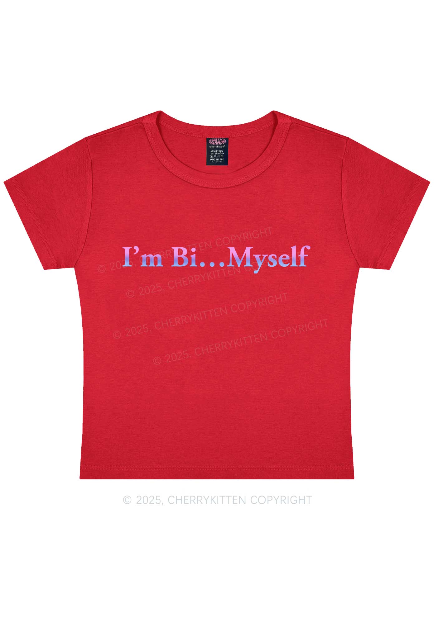 Im Bi Myself Pride Y2K Baby Tee Cherrykitten - Image 8