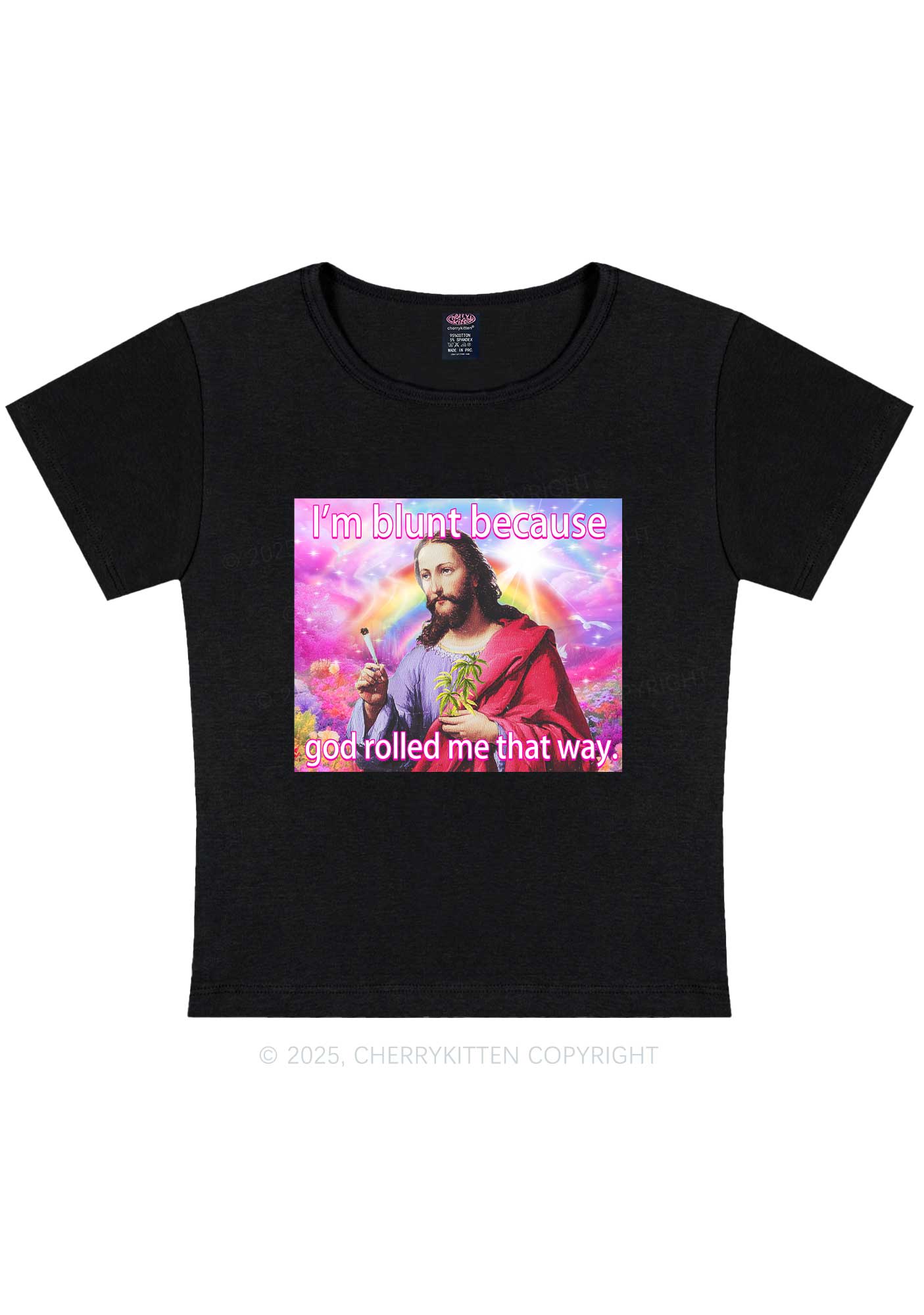 Im Blunt Y2K Baby Tee Cherrykitten - Image 4