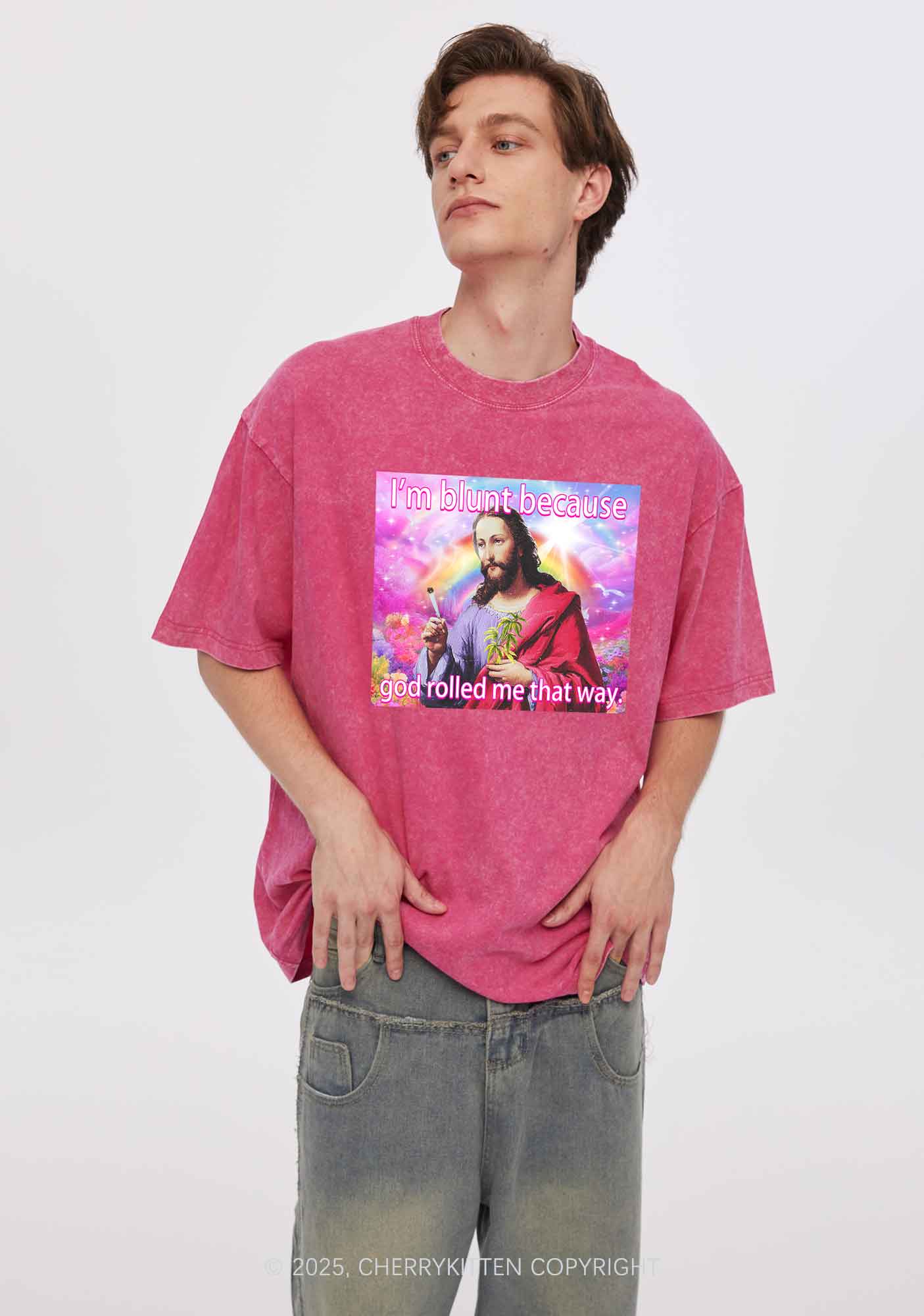 Im Blunt Y2K Shirts Washed Tee Cherrykitten - Image 2