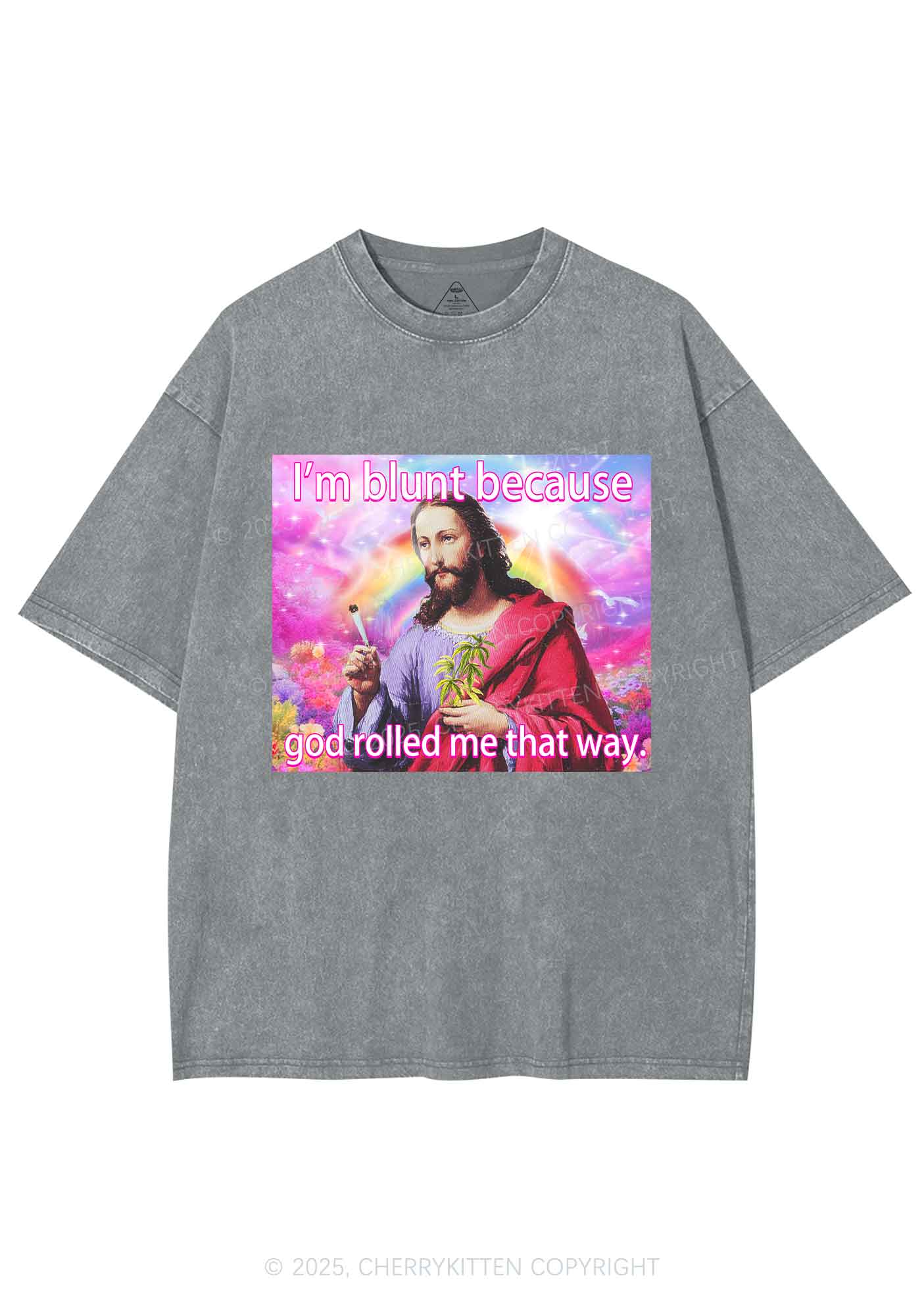 Im Blunt Y2K Shirts Washed Tee Cherrykitten - Image 7
