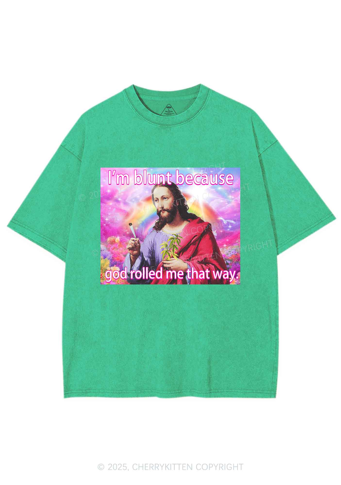 Im Blunt Y2K Shirts Washed Tee Cherrykitten - Image 8