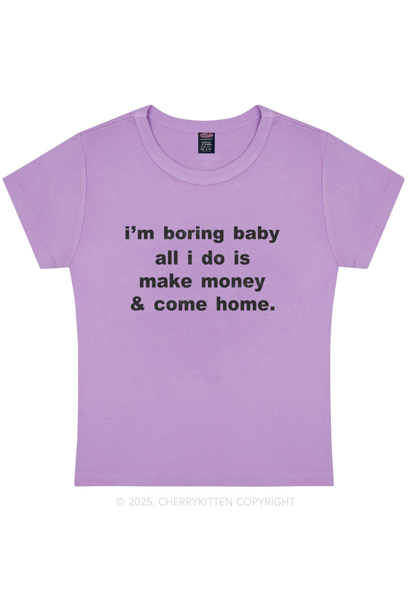 Im Boring Baby Y2K Baby Tee Cherrykitten - Image 7