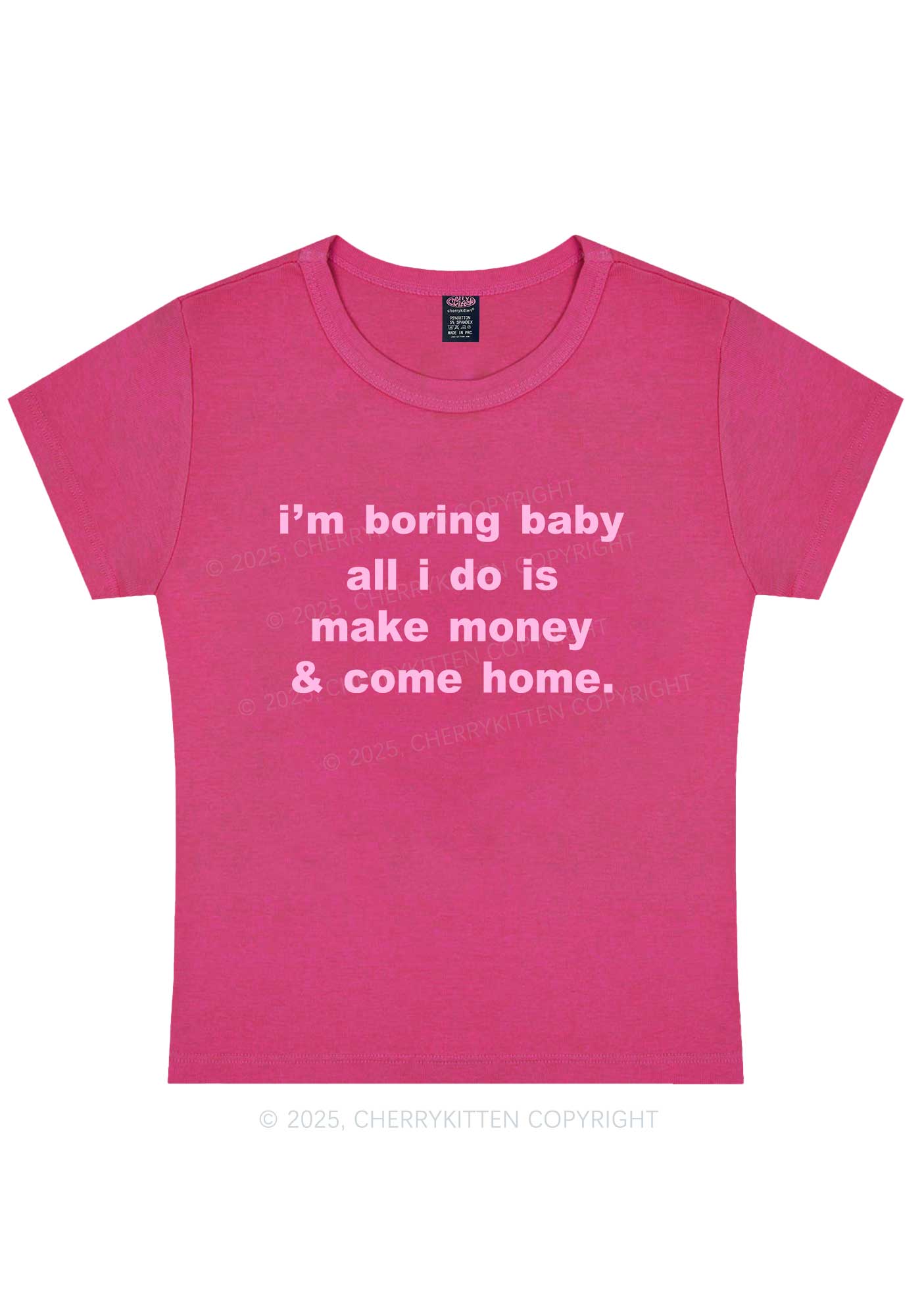 Im Boring Baby Y2K Baby Tee Cherrykitten - Image 8