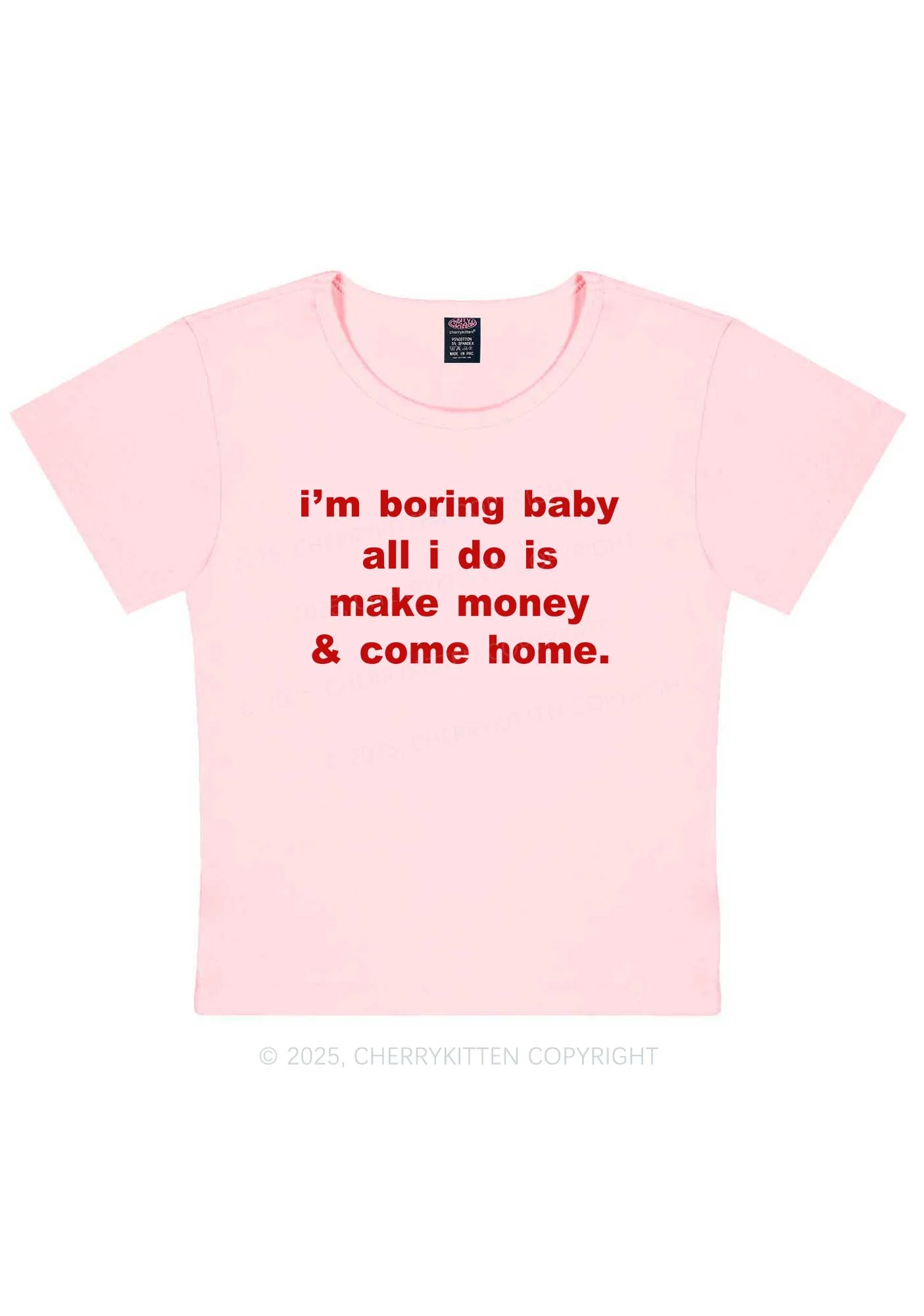 Im Boring Baby Y2K Baby Tee Cherrykitten - Image 9