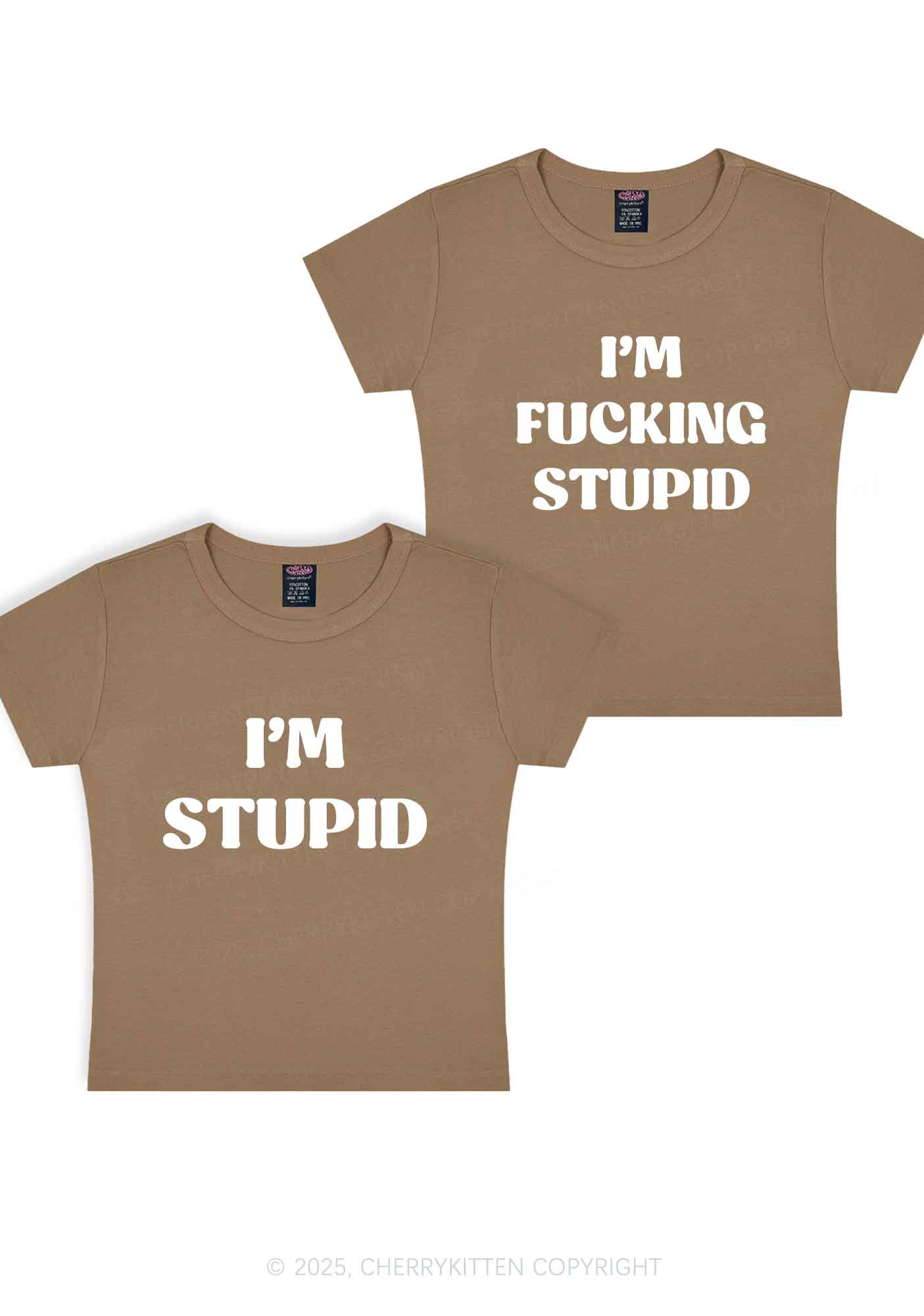 Im Fxxking Stupid Y2K Valentine's Day Baby Tee Cherrykitten - Image 10