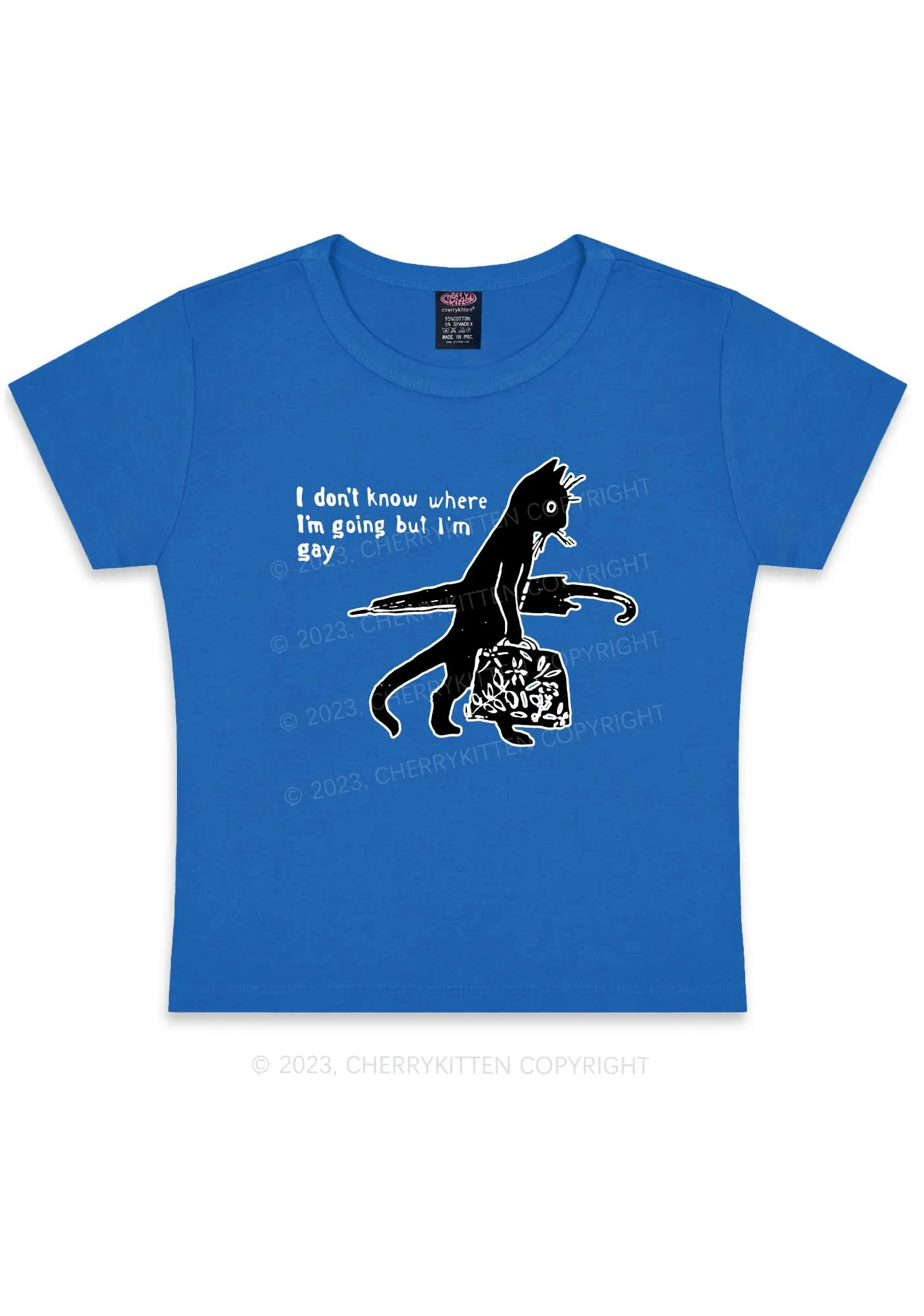 I'm Gay Y2K Baby Tee Cherrykitten - Image 6