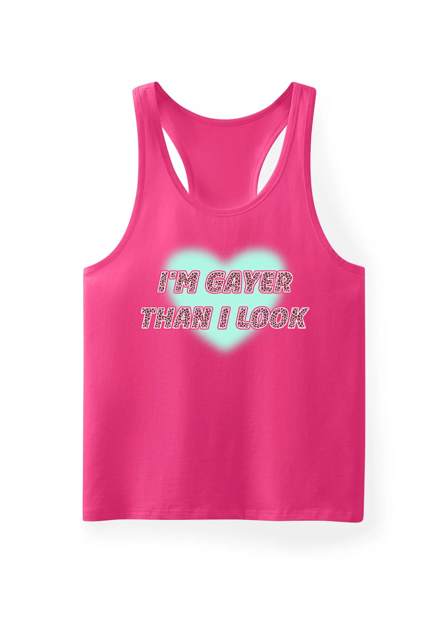 Im Gayer Than I Look Pride Y2K Men Racerback Tank Top Cherrykitten - Image 3
