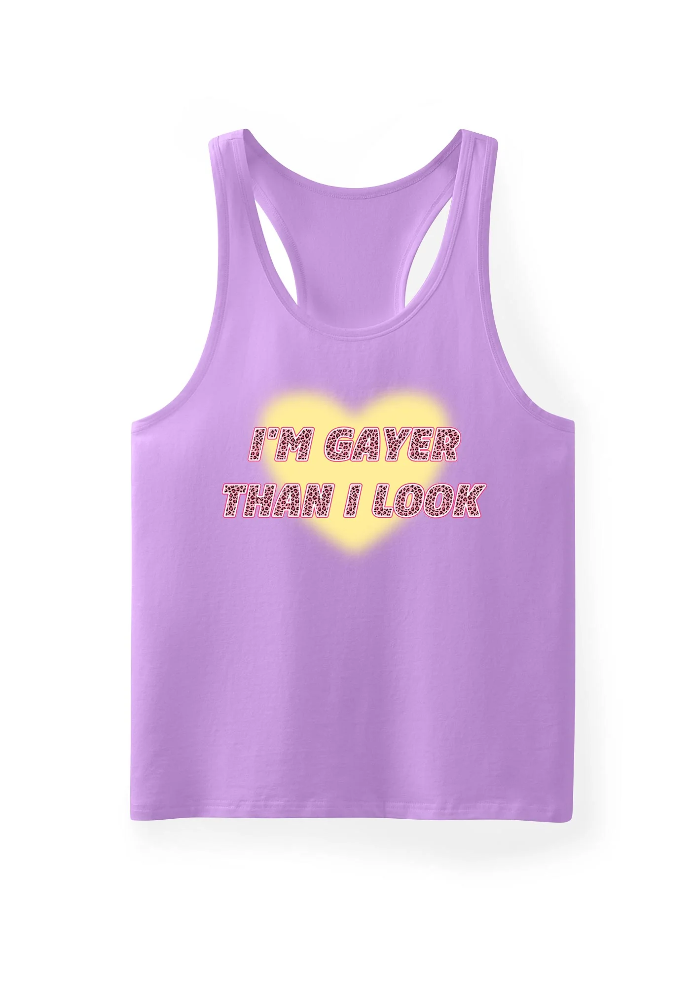 Im Gayer Than I Look Pride Y2K Men Racerback Tank Top Cherrykitten - Image 5