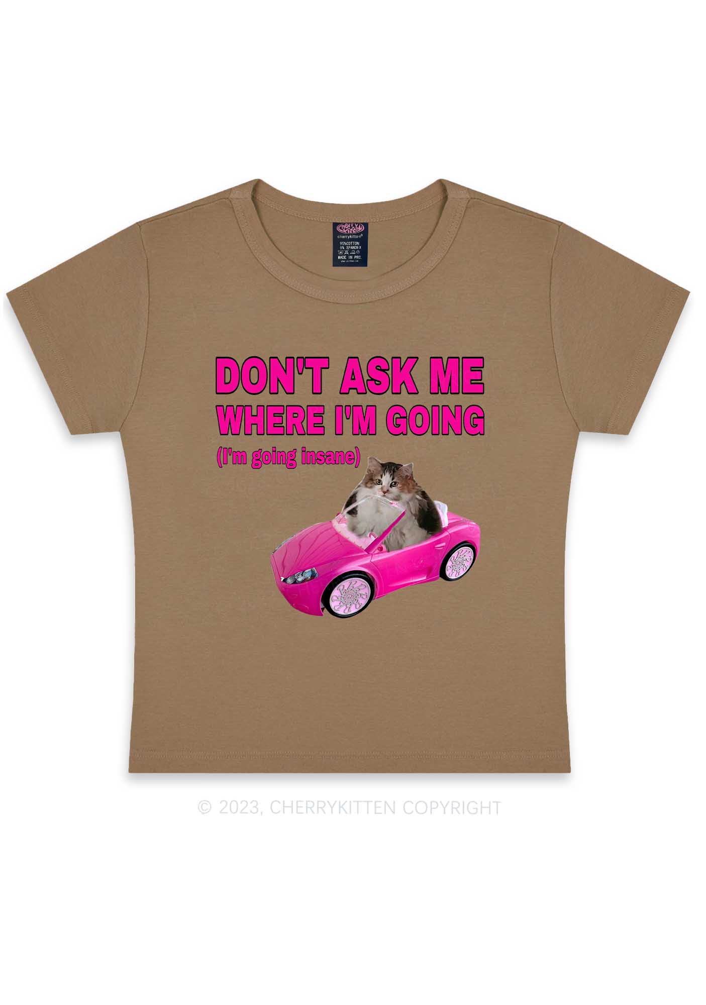 I'm Going Insane Y2K Baby Tee Cherrykitten - Image 7