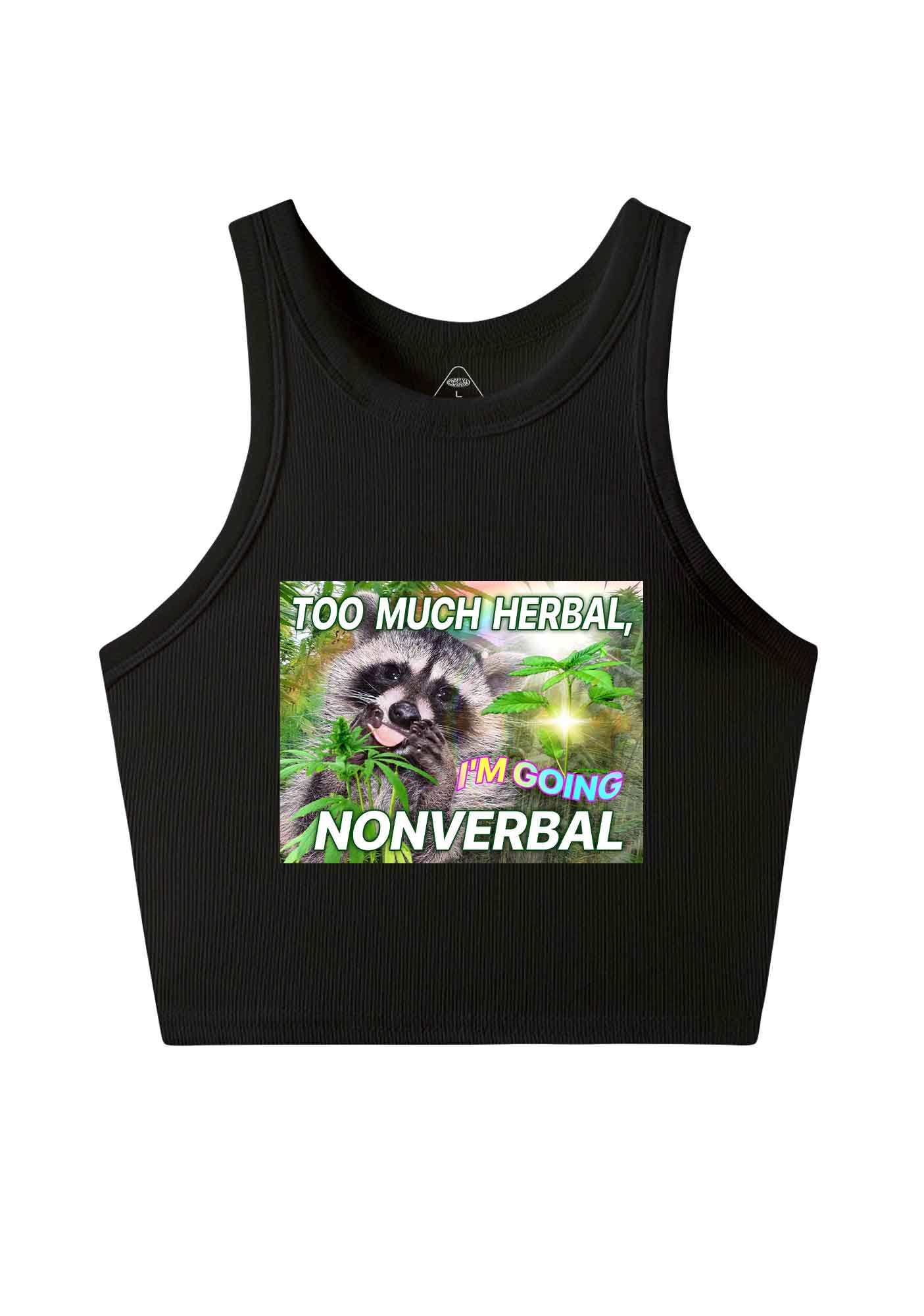 Im Going Nonverbal Y2K Crop Tank Top Cherrykitten - Image 3