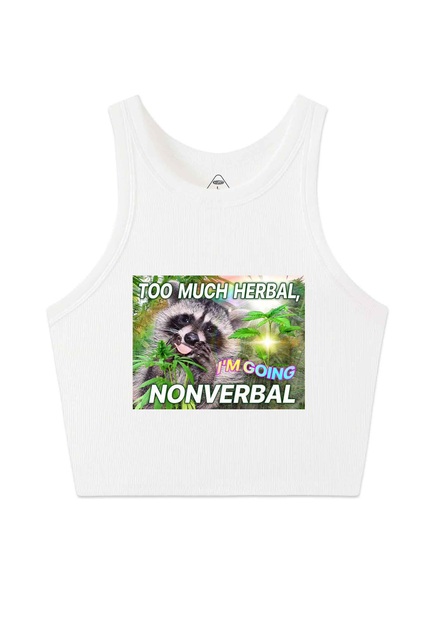 Im Going Nonverbal Y2K Crop Tank Top Cherrykitten - Image 4