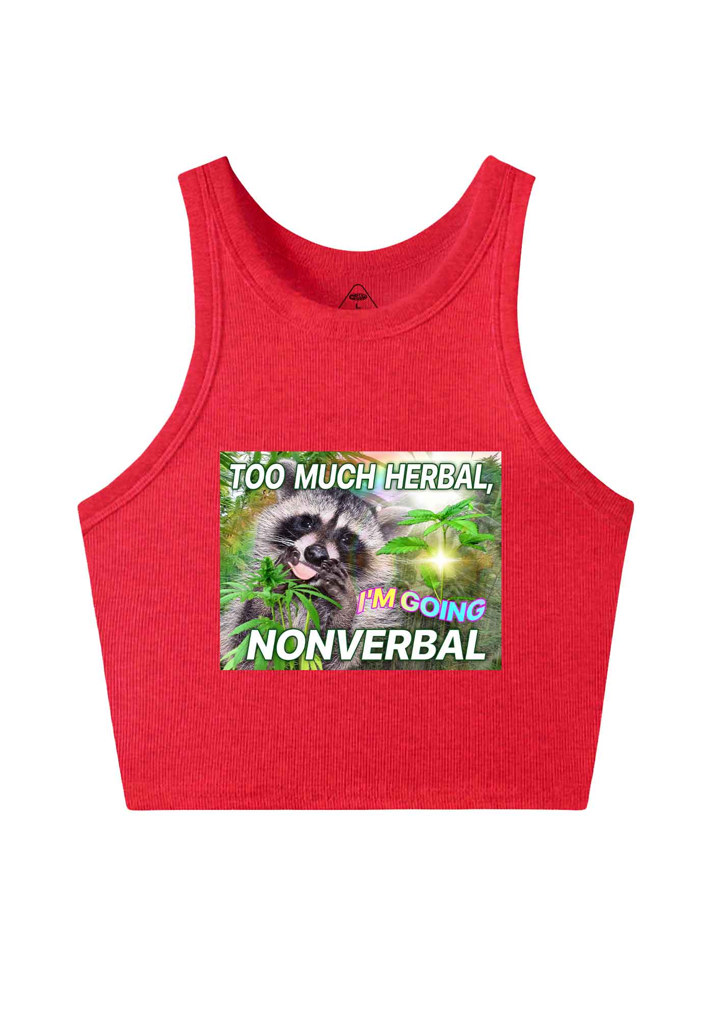 Im Going Nonverbal Y2K Crop Tank Top Cherrykitten - Image 6