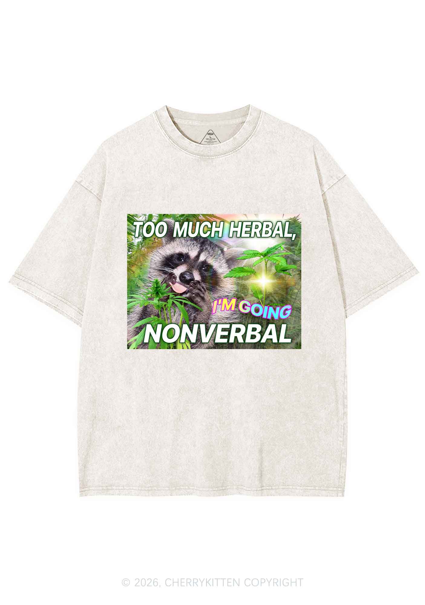 Im Going Nonverbal Y2K Shirts Washed Tee Cherrykitten - Image 6